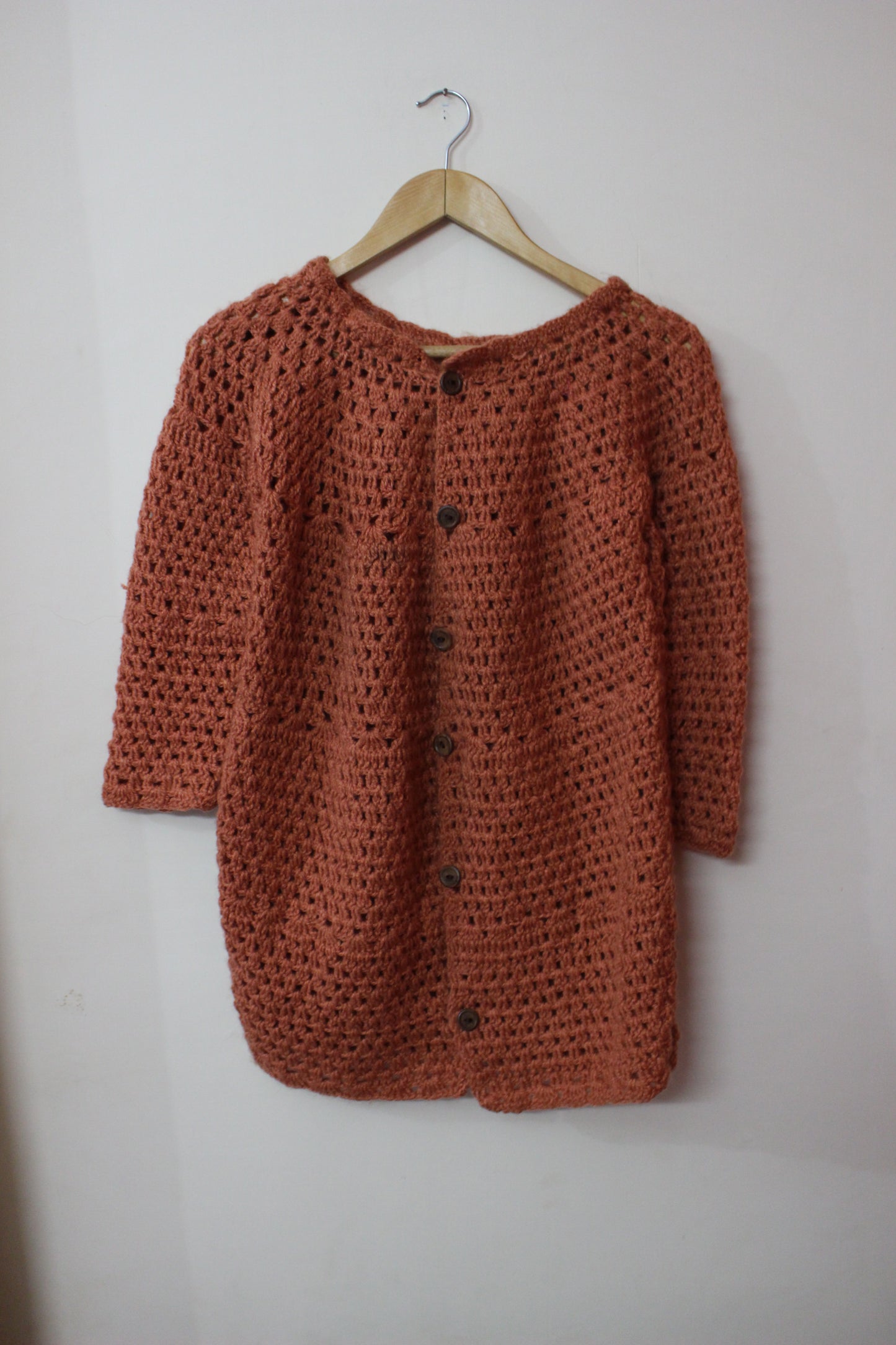 Hand Knitted Woollen Buttoned Sweater