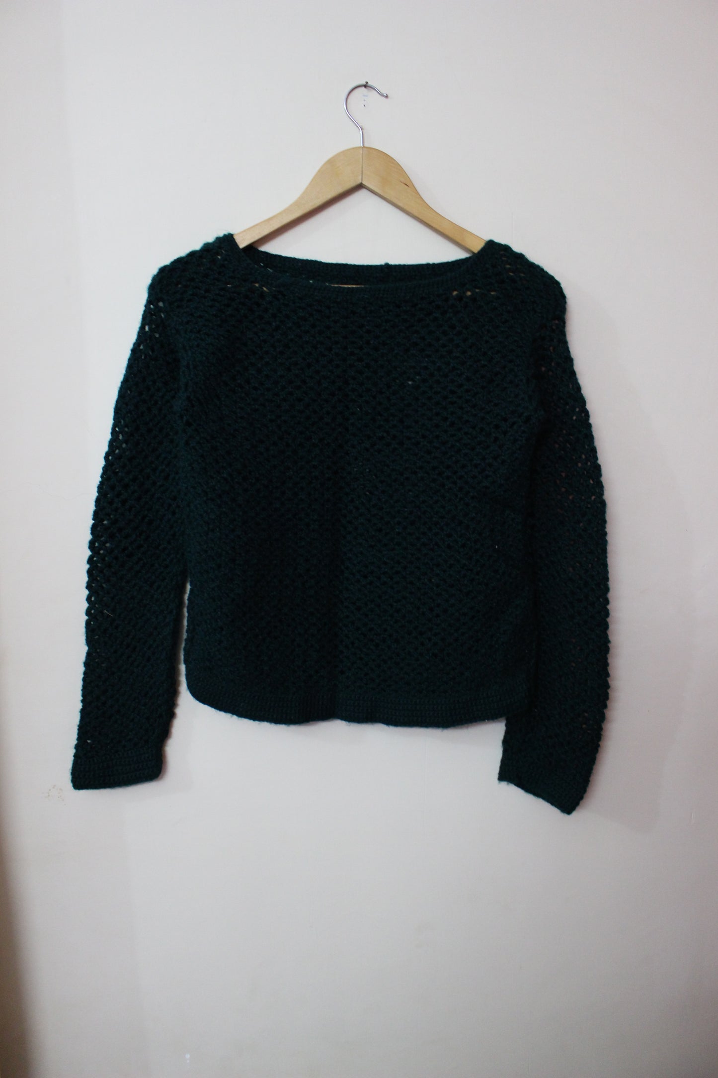 Hand Knitted Woollen Sweater- Teal