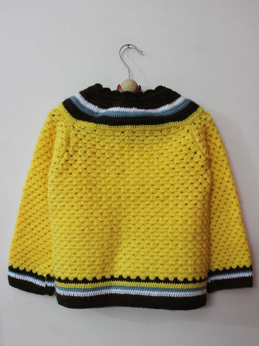 Hand Knitted Baby Woollen Stripped Sweater