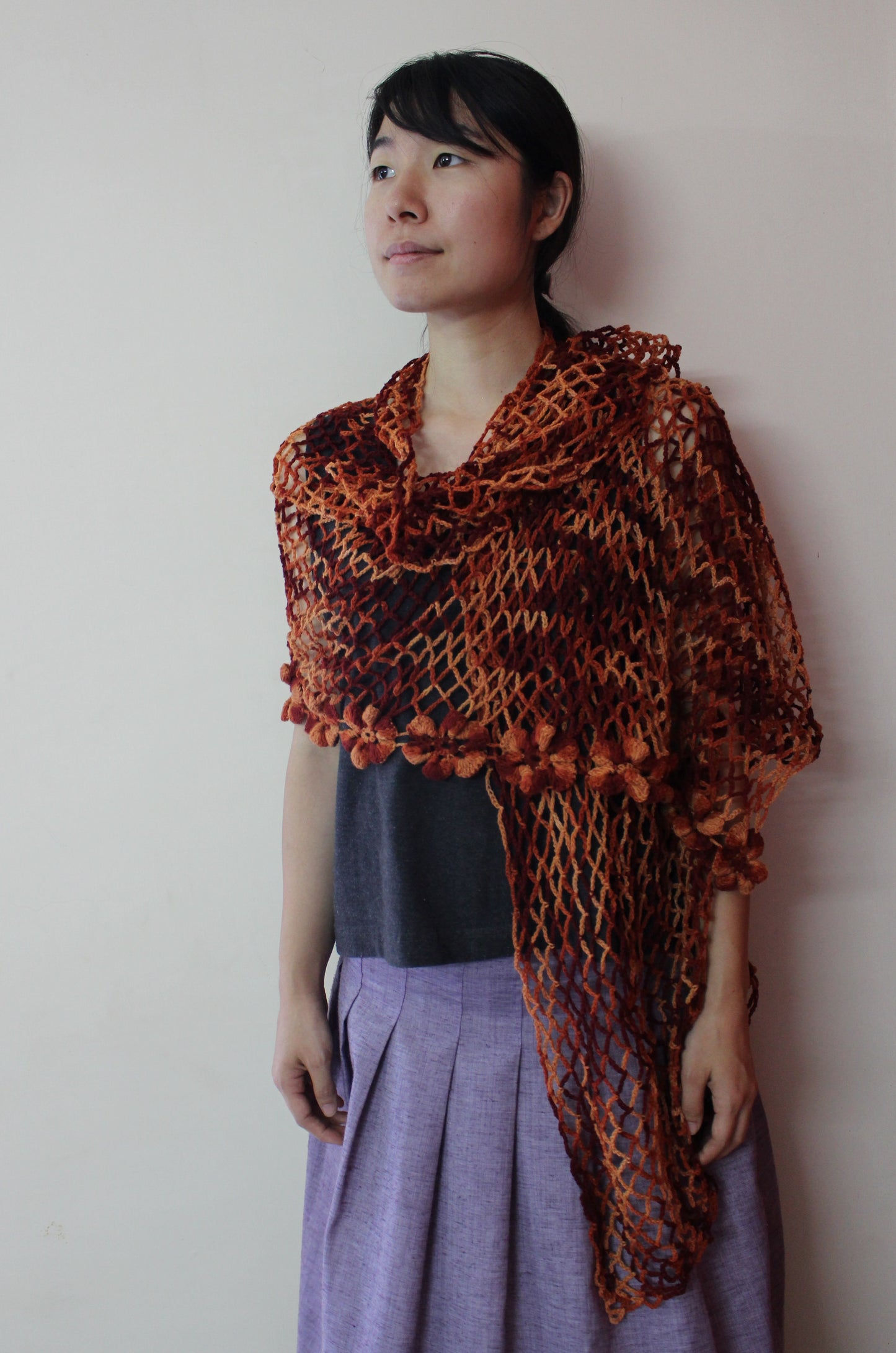 Hand Knitted Woollen Scarf- Multicolour