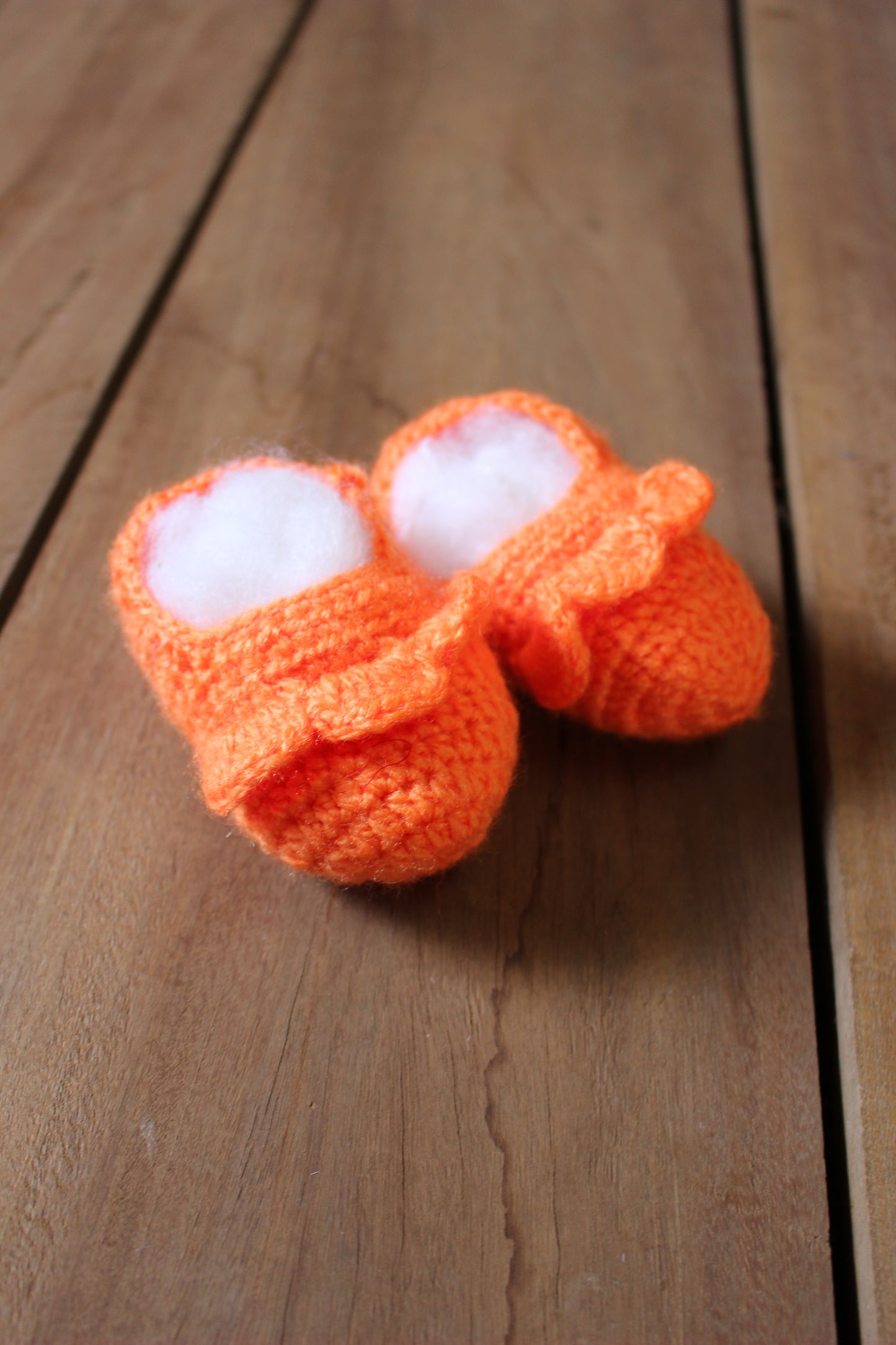 Hand Knitted Woollen Kids Shoes- Amber