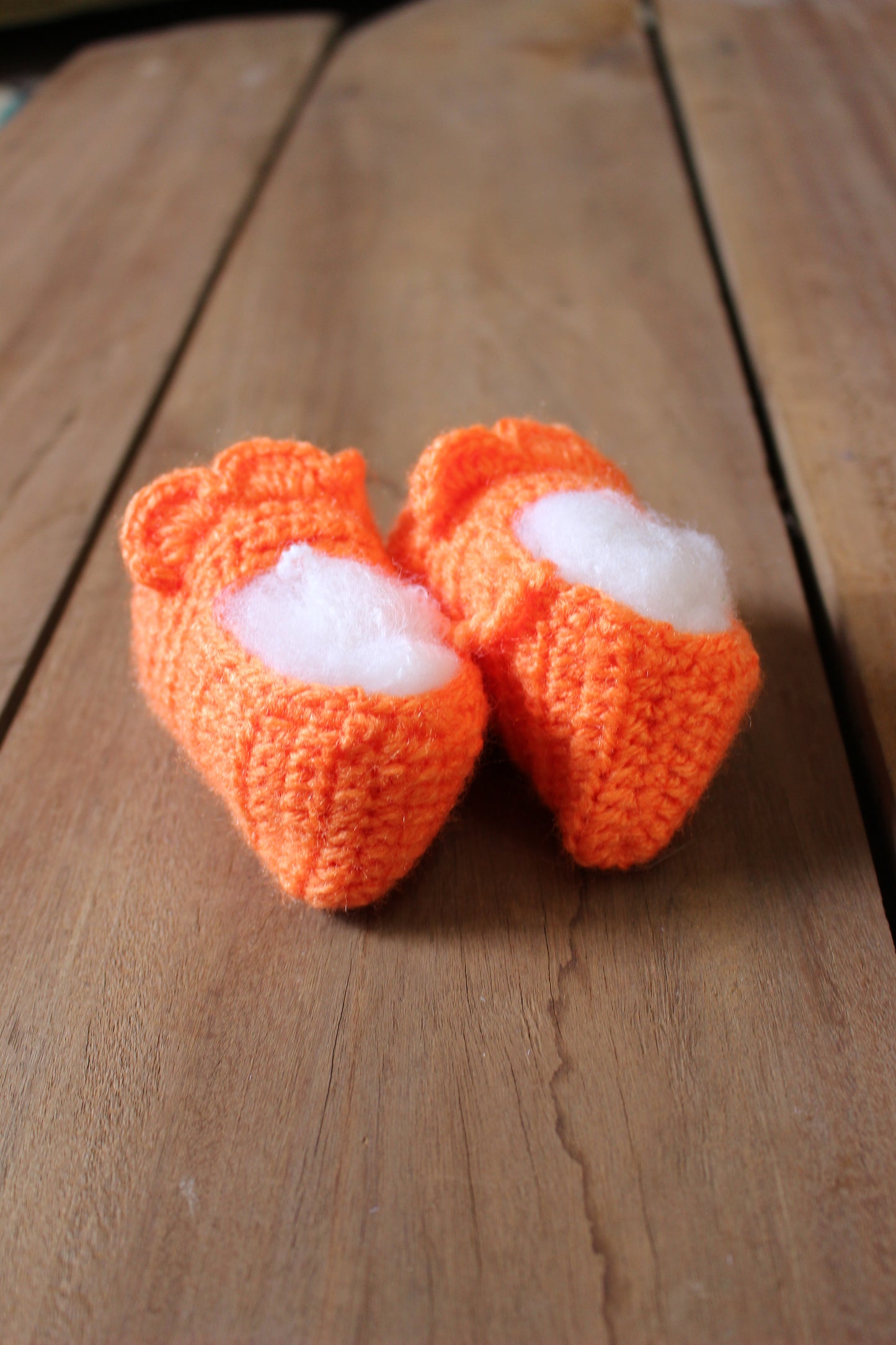 Hand Knitted Woollen Kids Shoes- Amber