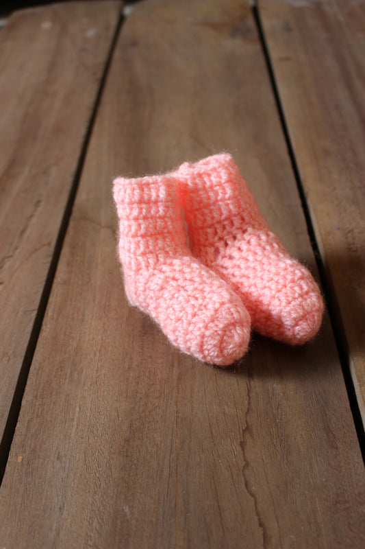 Hand Knitted Woollen Kids Shoes- Petals