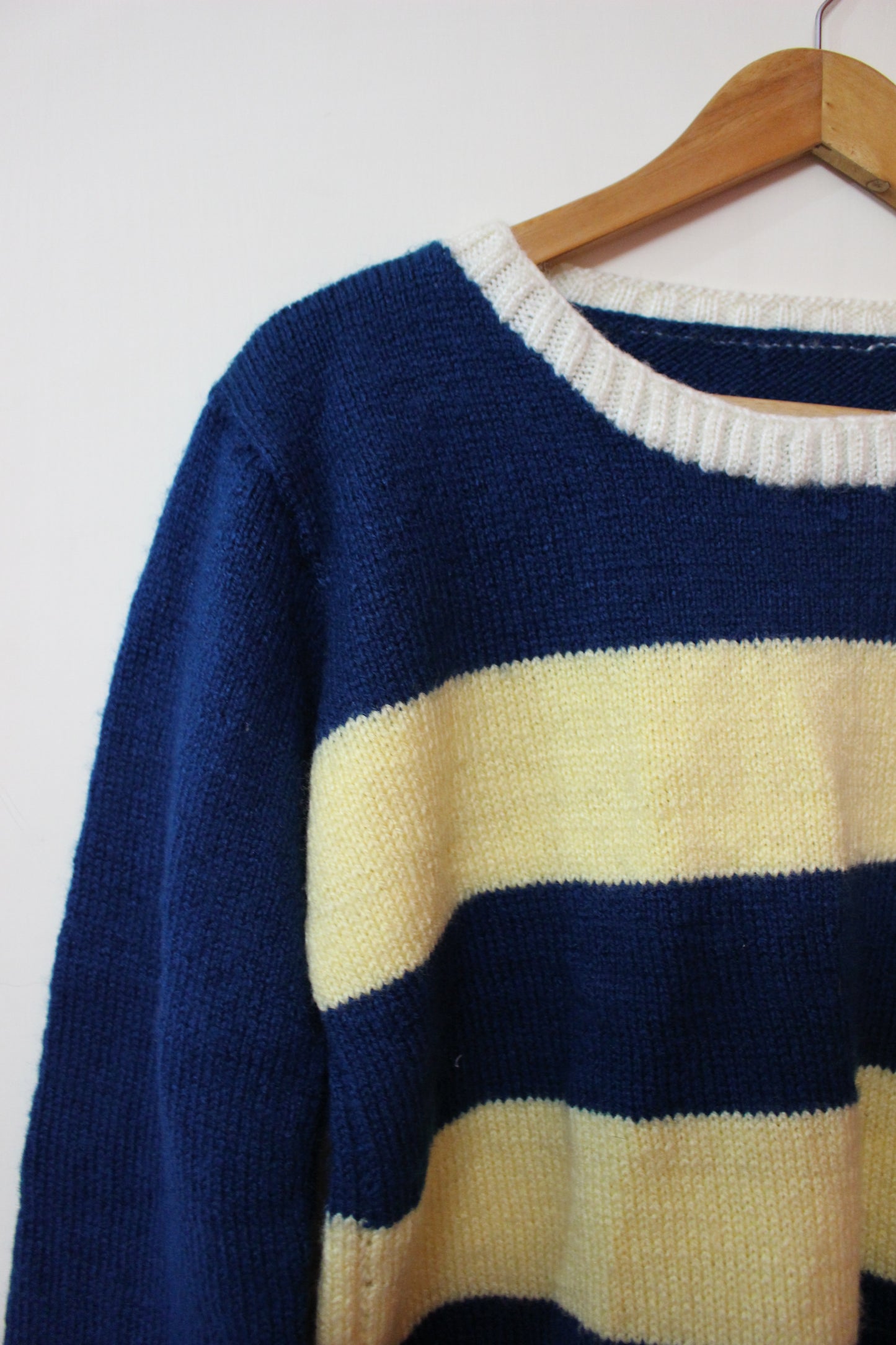 Hand Knitted Woollen Striped Sweater