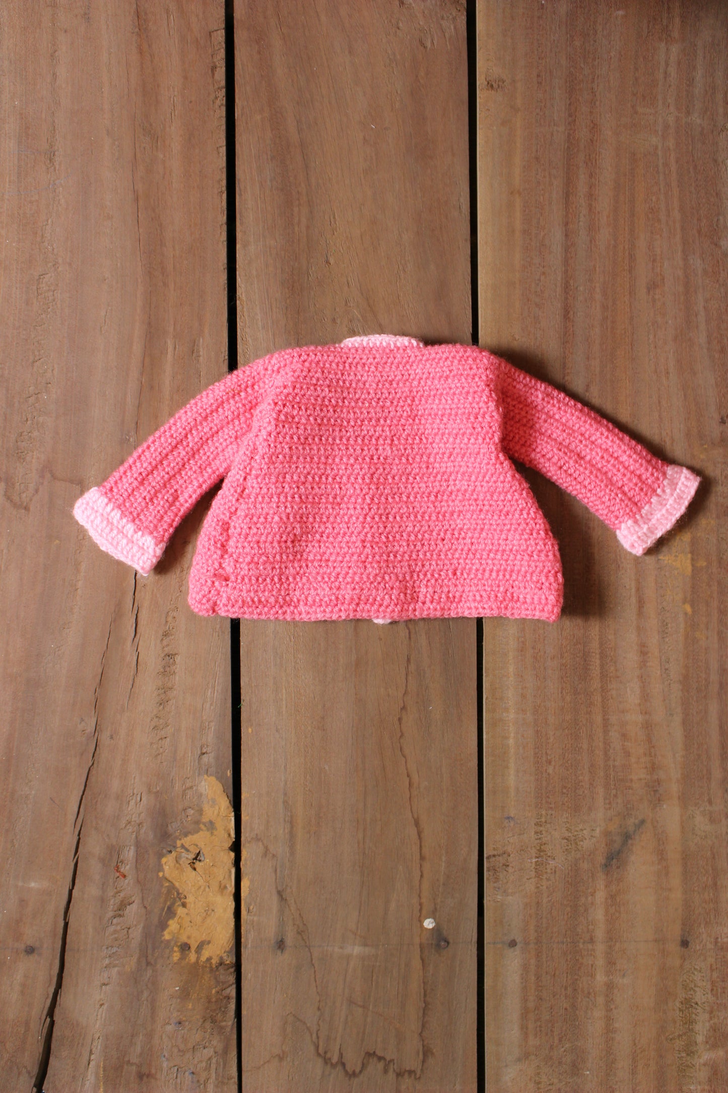 Hand Knitted Baby Woollen Pink Sweater