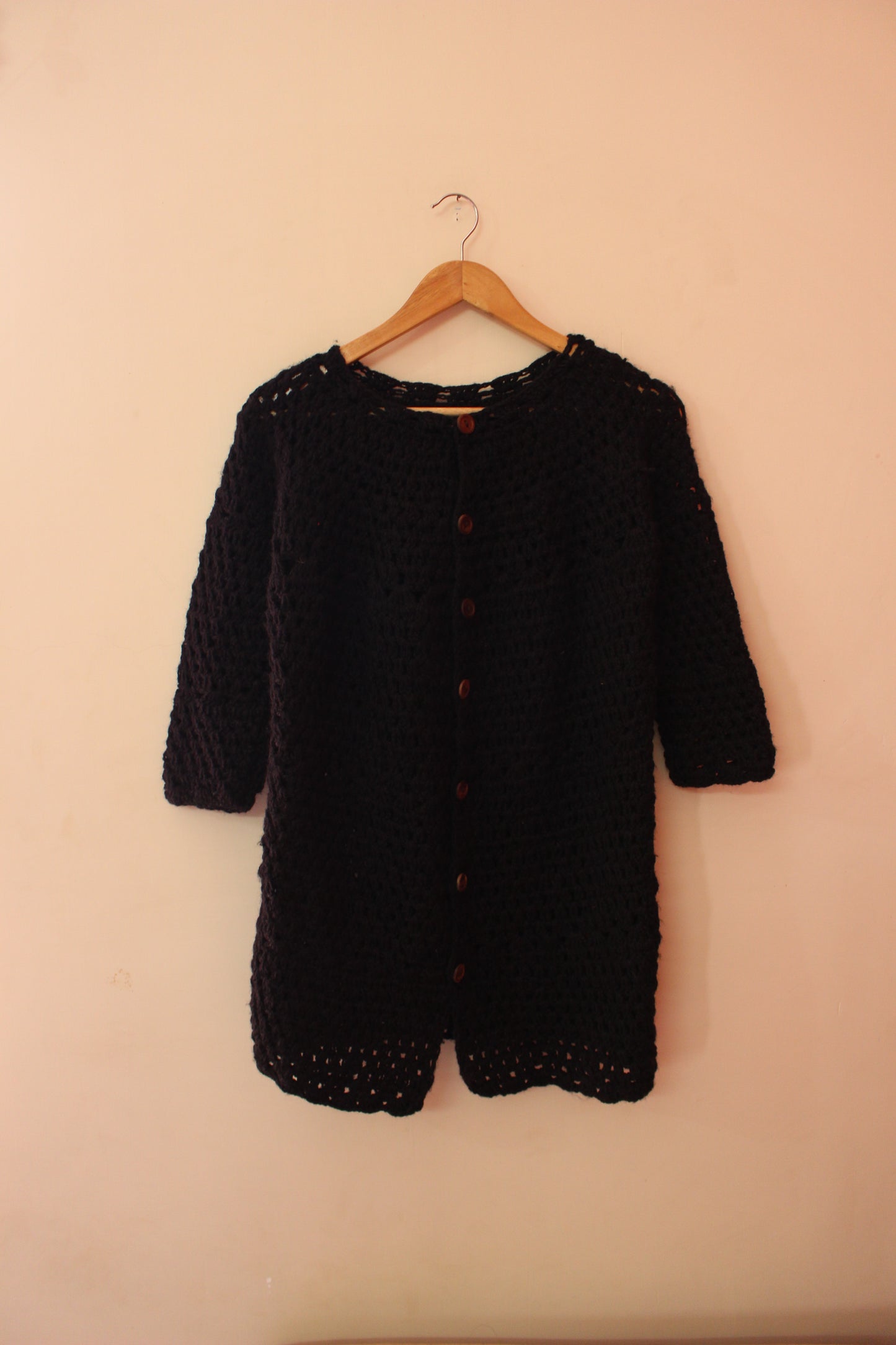 Hand Knitted Woollen Buttoned Sweater