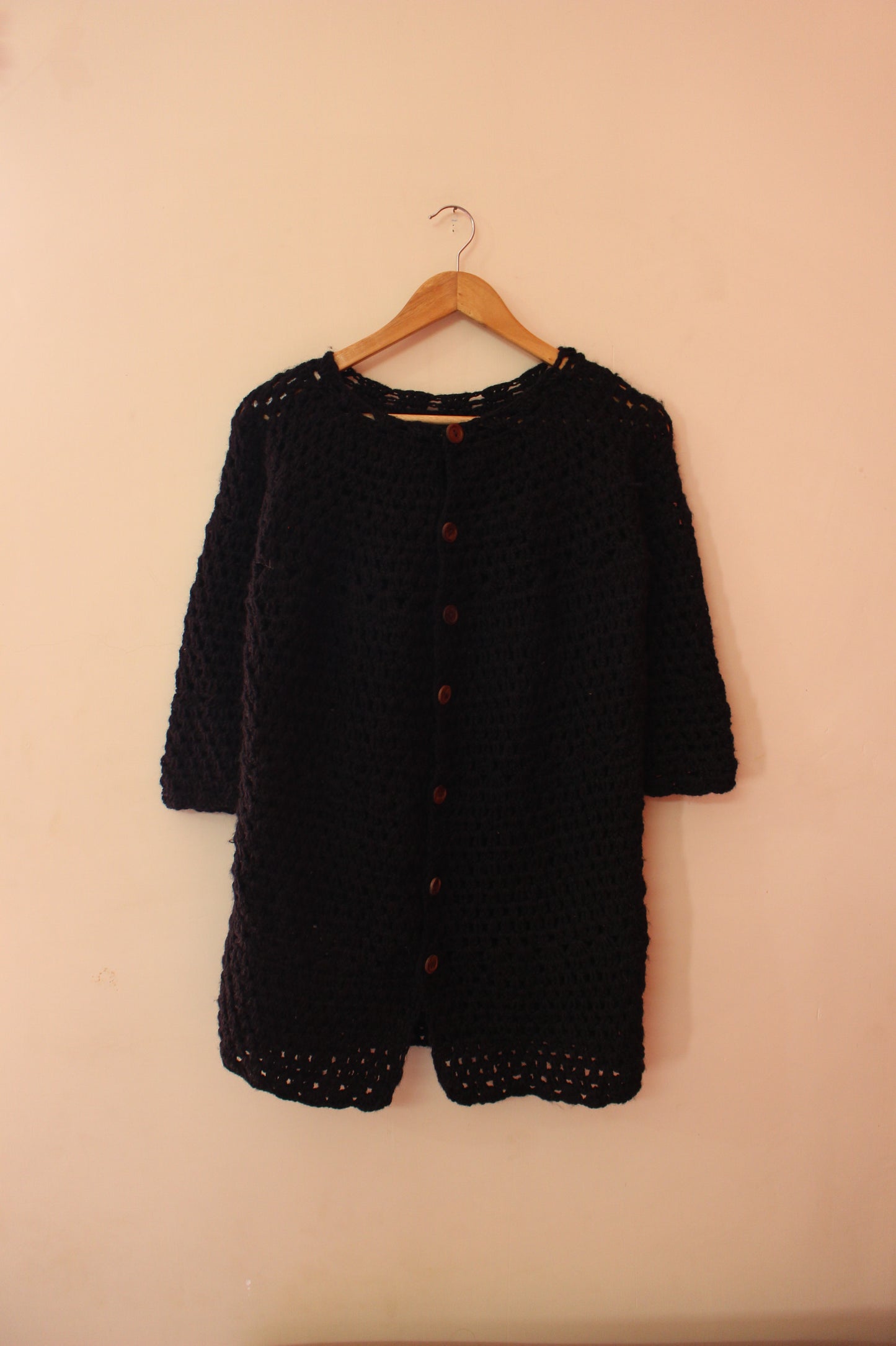 Hand Knitted Woollen Buttoned Sweater