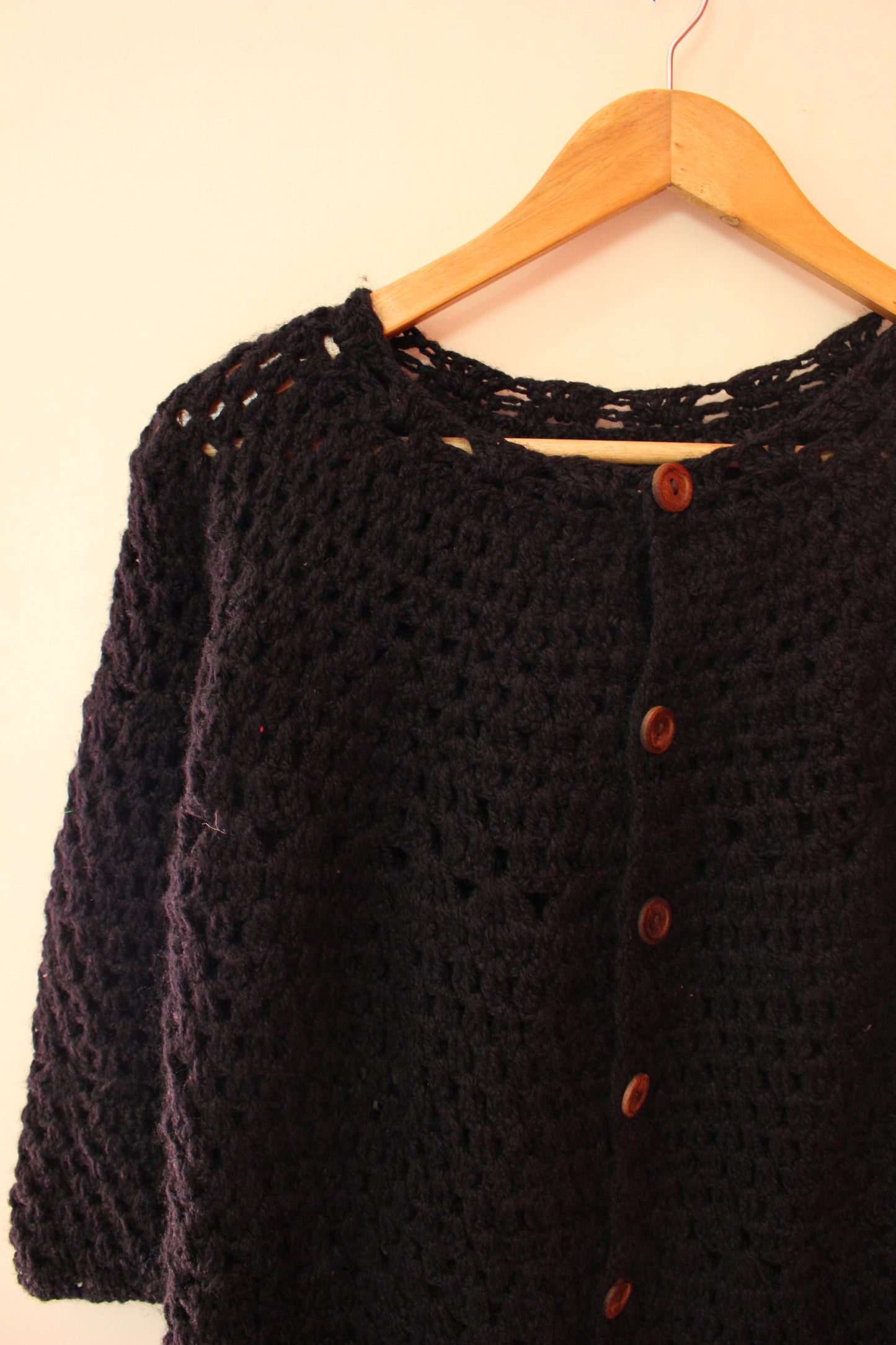 Hand Knitted Woollen Buttoned Sweater