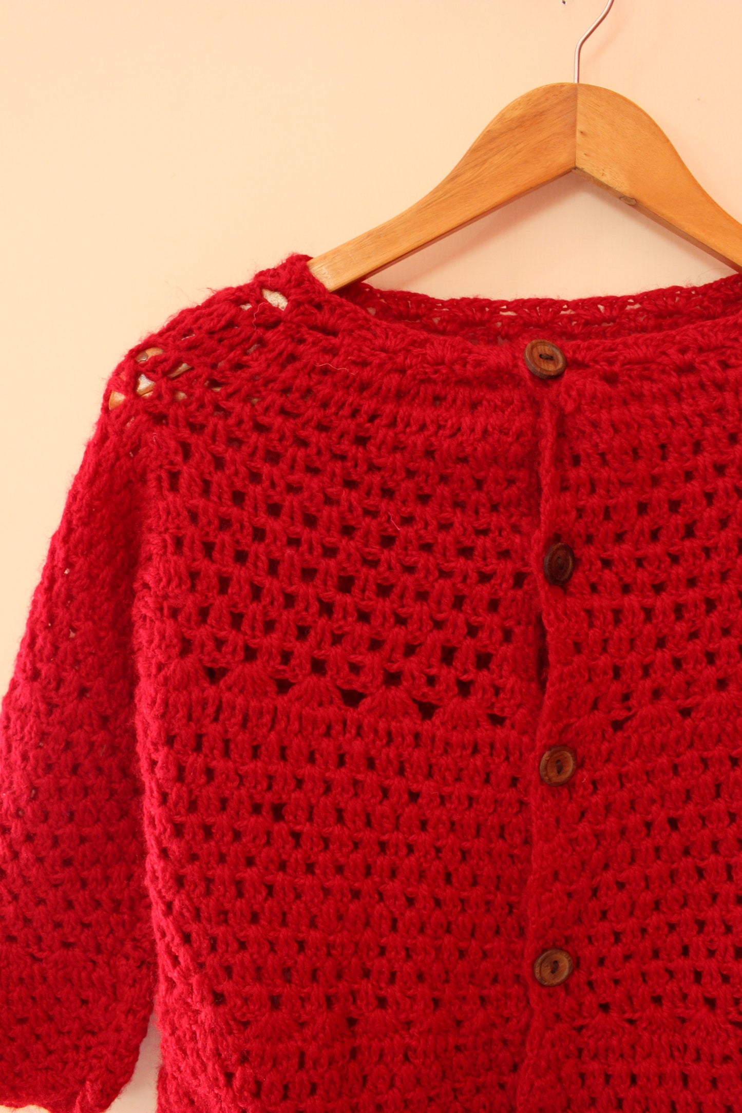 Hand Knitted Woollen Buttoned Sweater