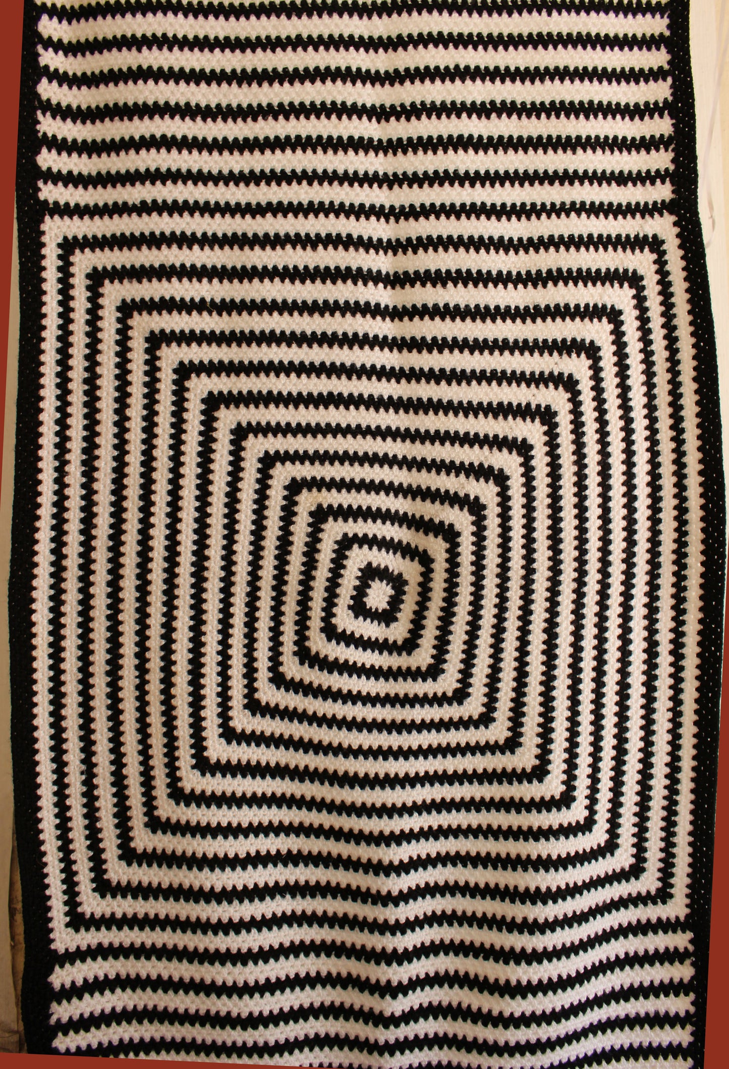 Hand Knitted Woollen Throws- Black & White