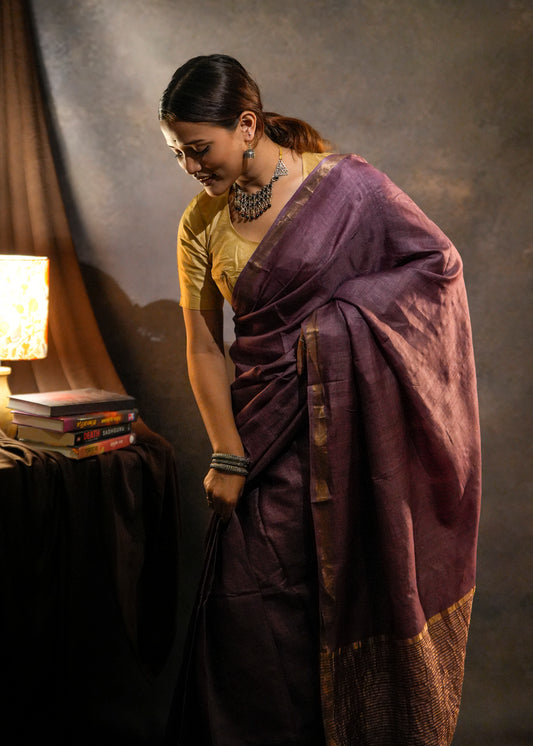 Piyu | Tussar Silk Sari