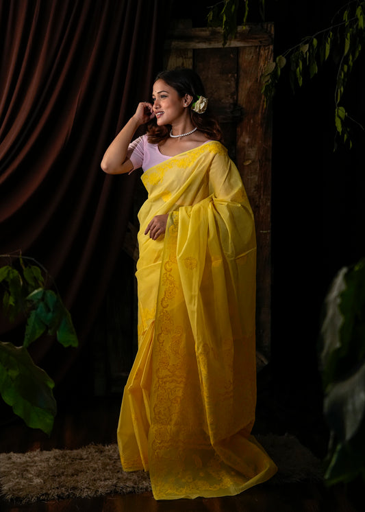 Kanaka | Chikankari Pure Cotton Saree