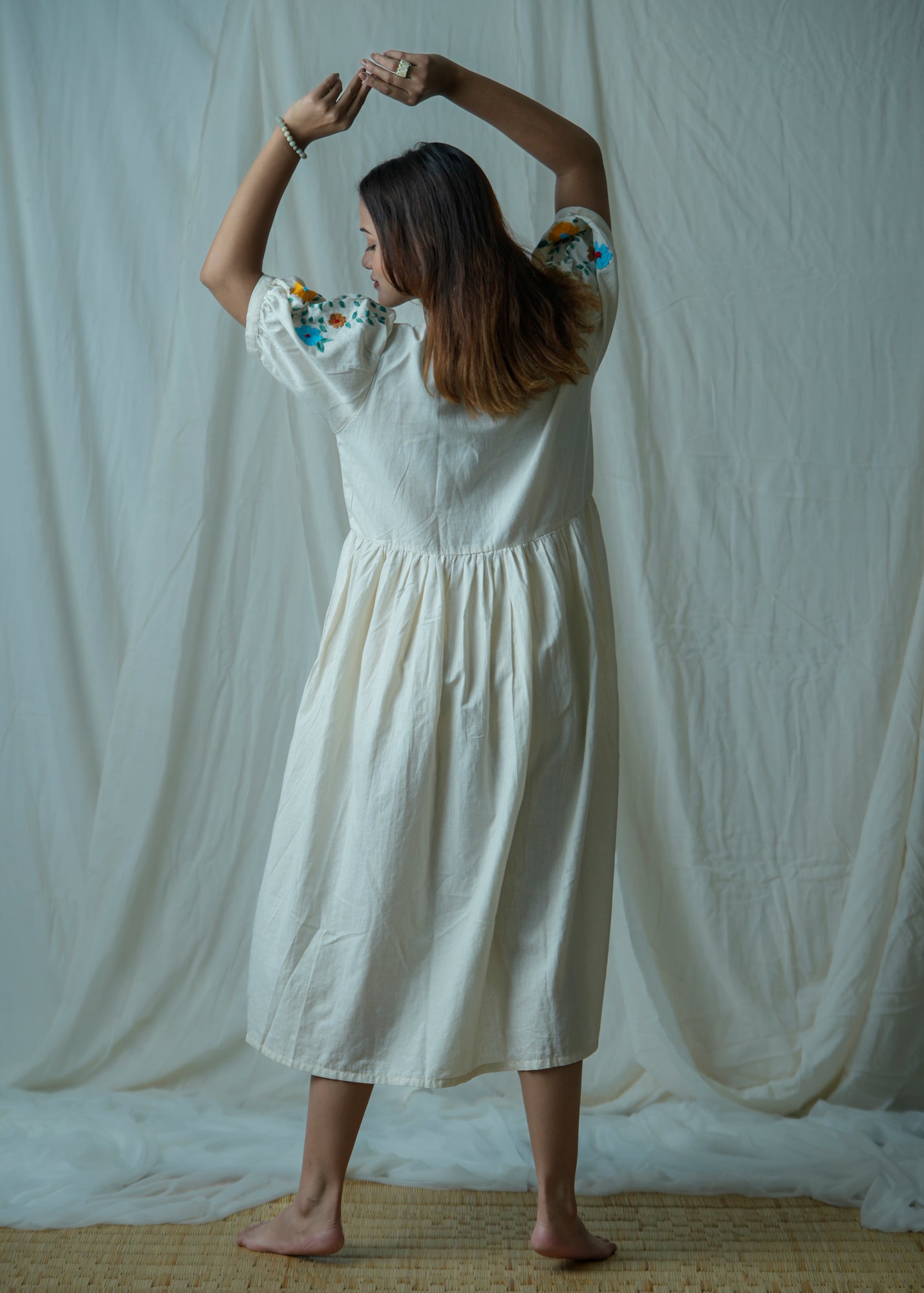 Petal Poetry | Hand Embroidered Dress