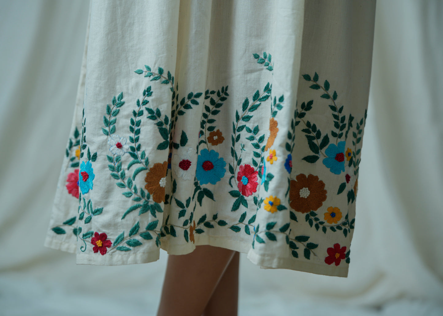 Petal Poetry | Hand Embroidered Dress