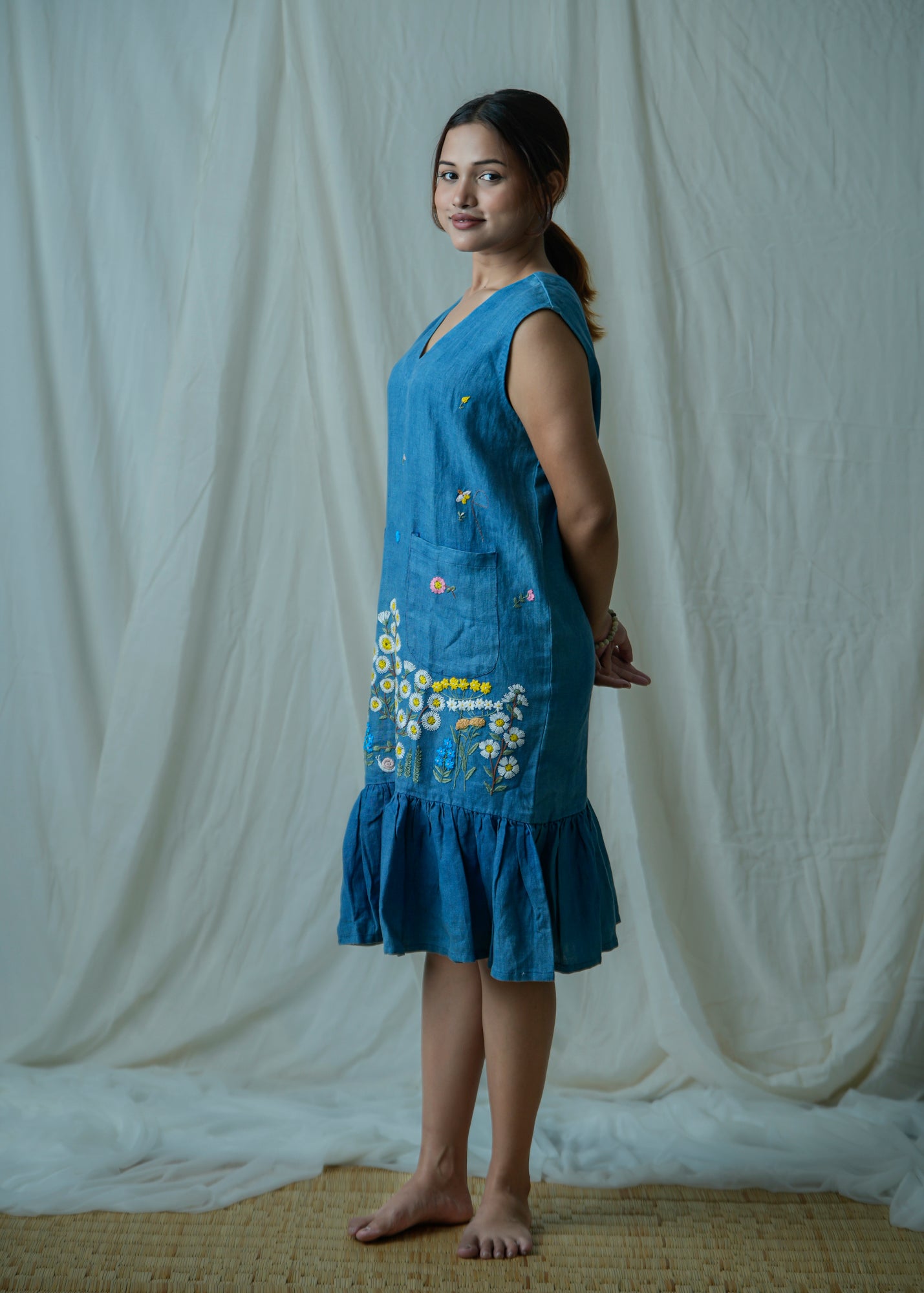 Flore | Hand Embroidered Dress