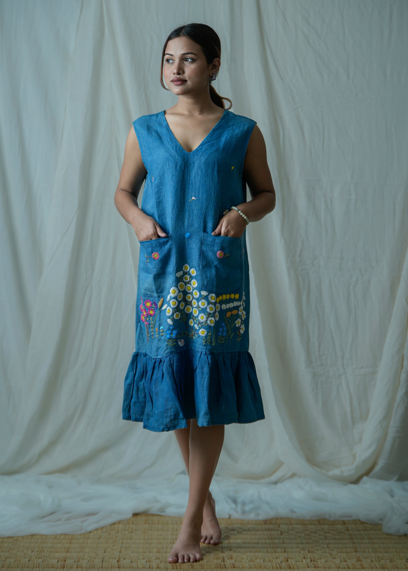 Flore | Hand Embroidered Dress