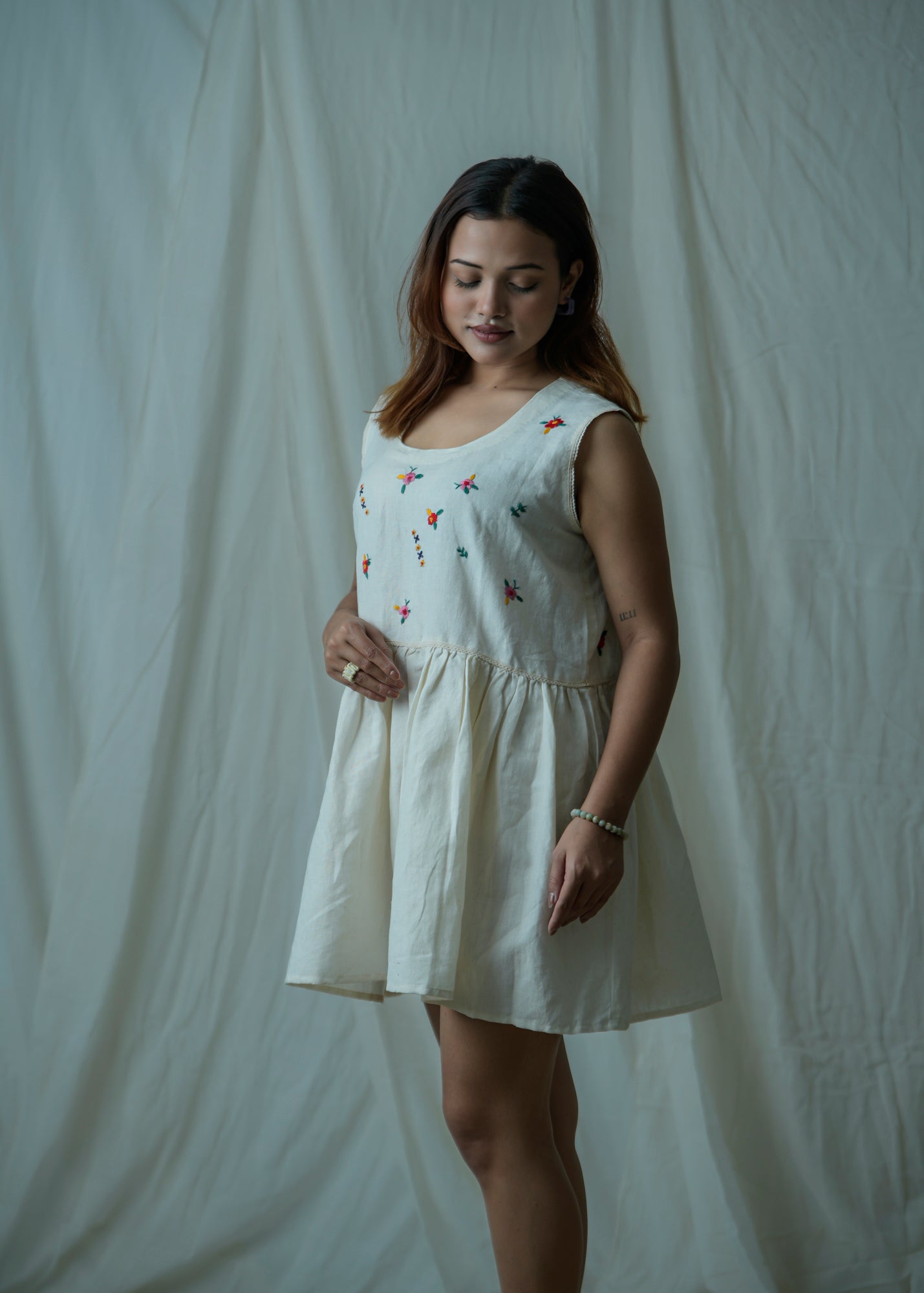 Pétale | Hand Embroidered Dress