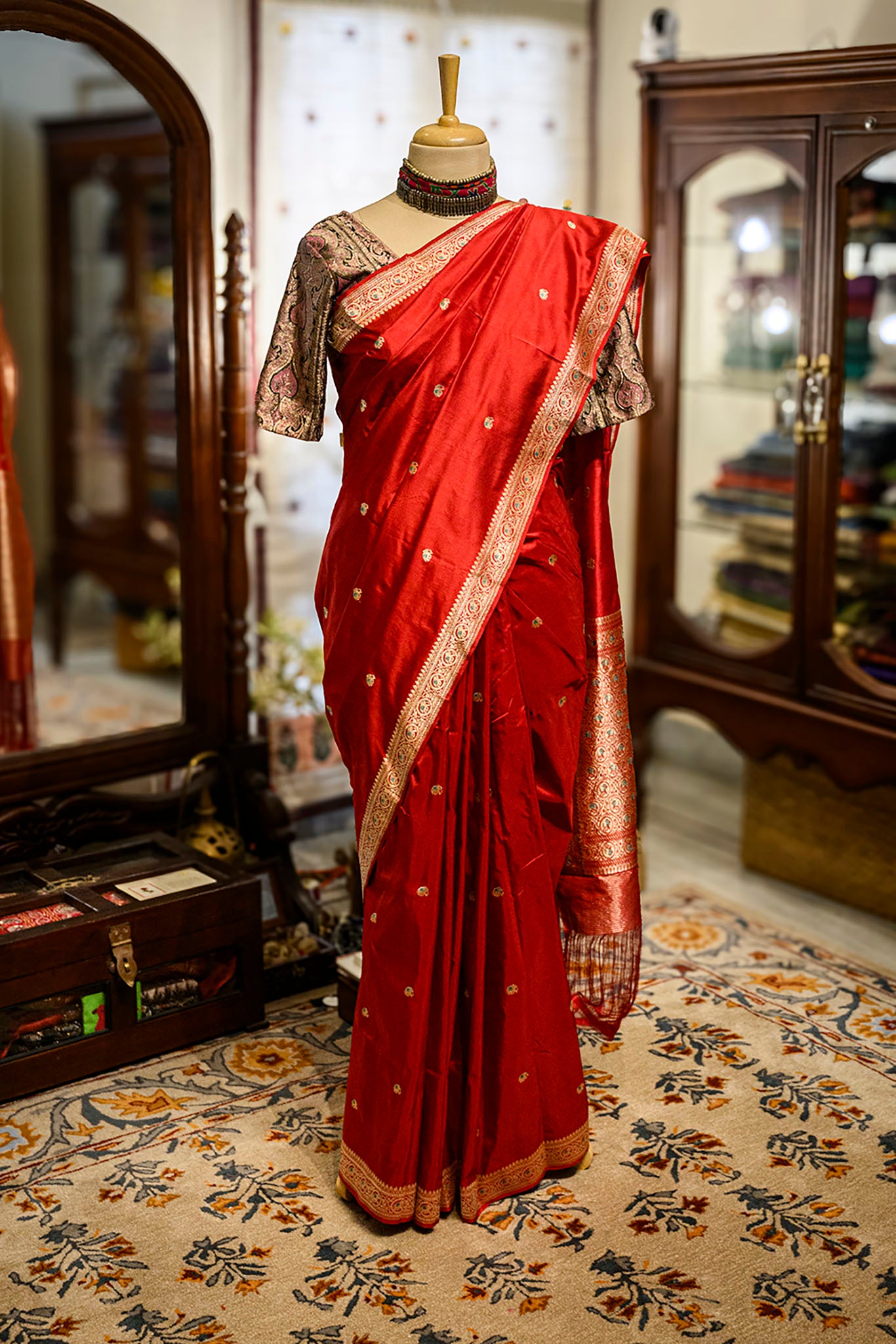 C Assam Handloom Silk Saree (Fabriqué sur commande)