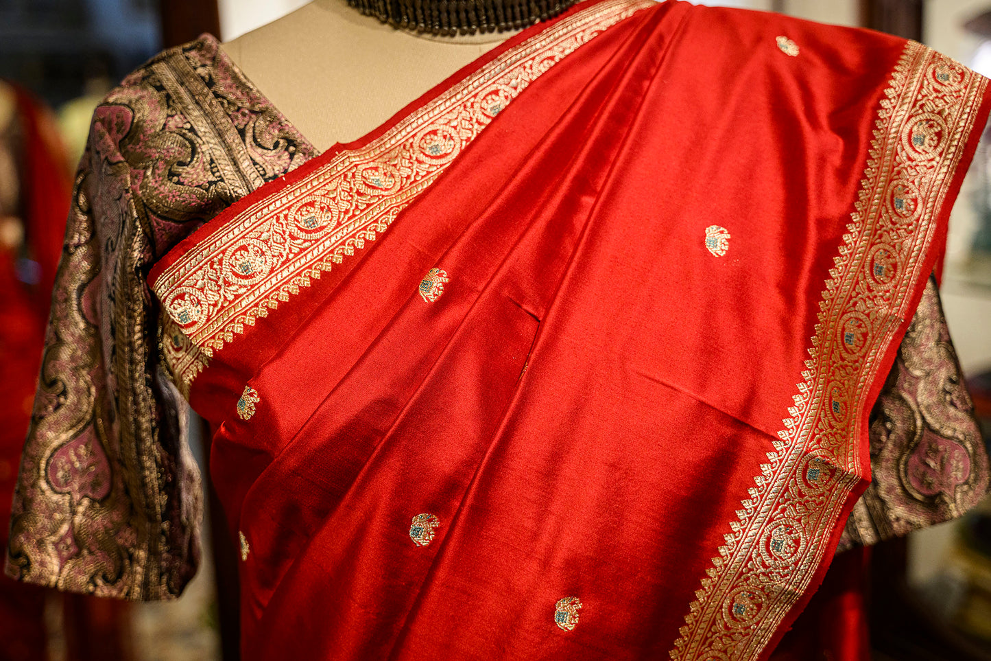 C Assam Handloom Silk Saree (Fabriqué sur commande)