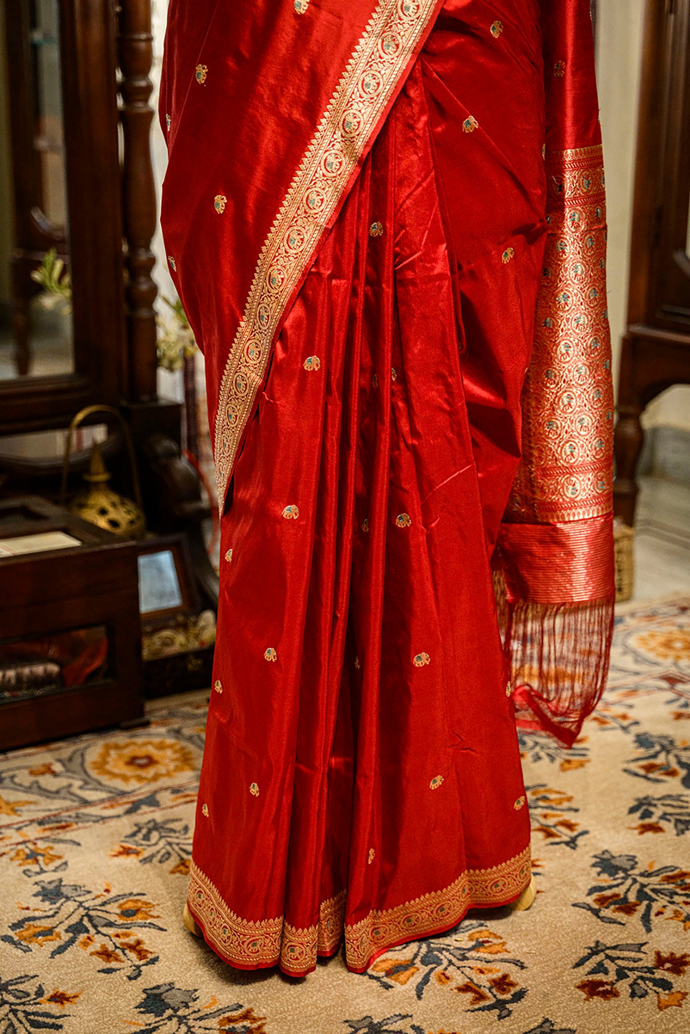 C Assam Handloom Silk Saree (Fabriqué sur commande)