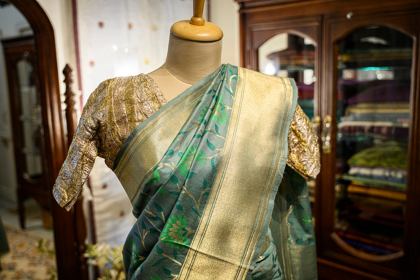 C Assam Handloom Silk Saree (Fabriqué sur commande)