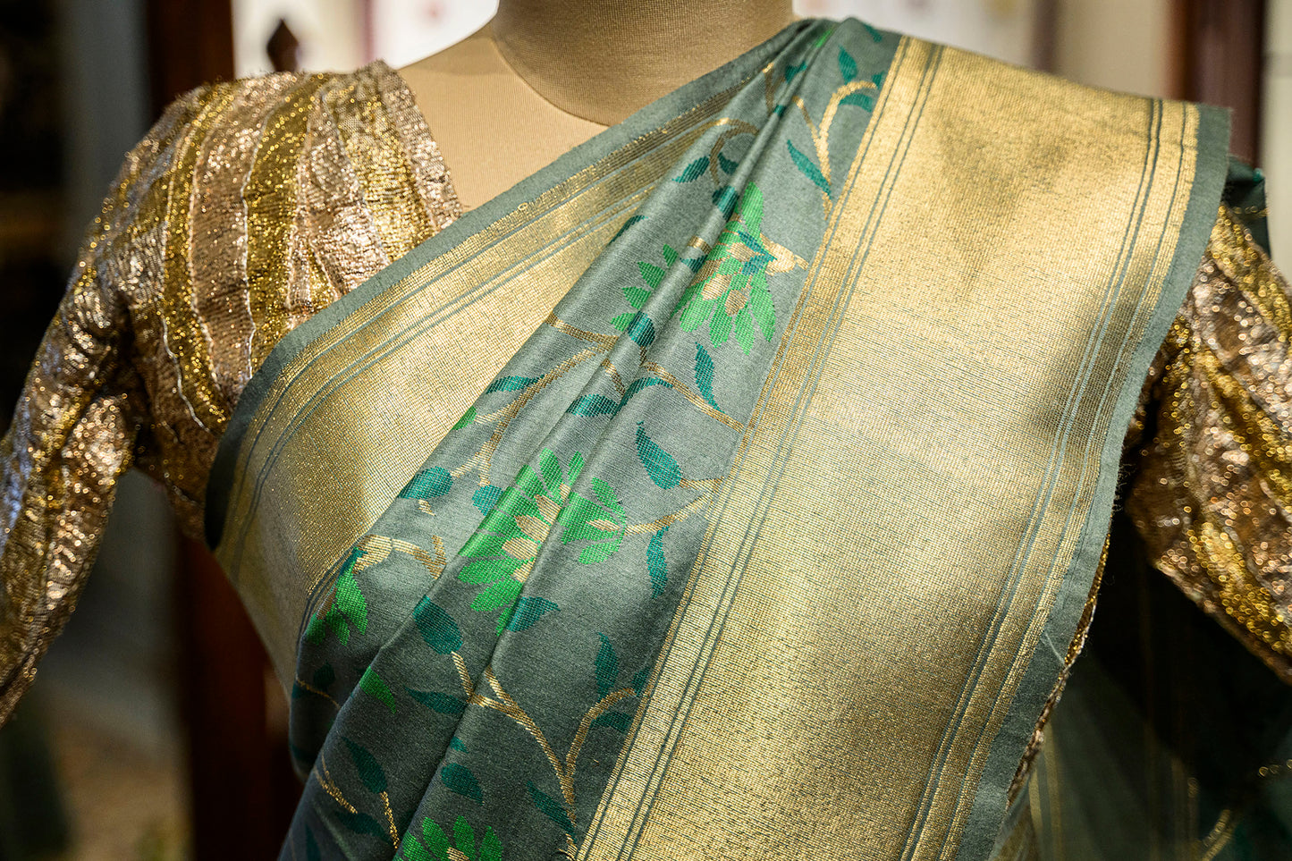C Assam Handloom Silk Saree (Fabriqué sur commande)