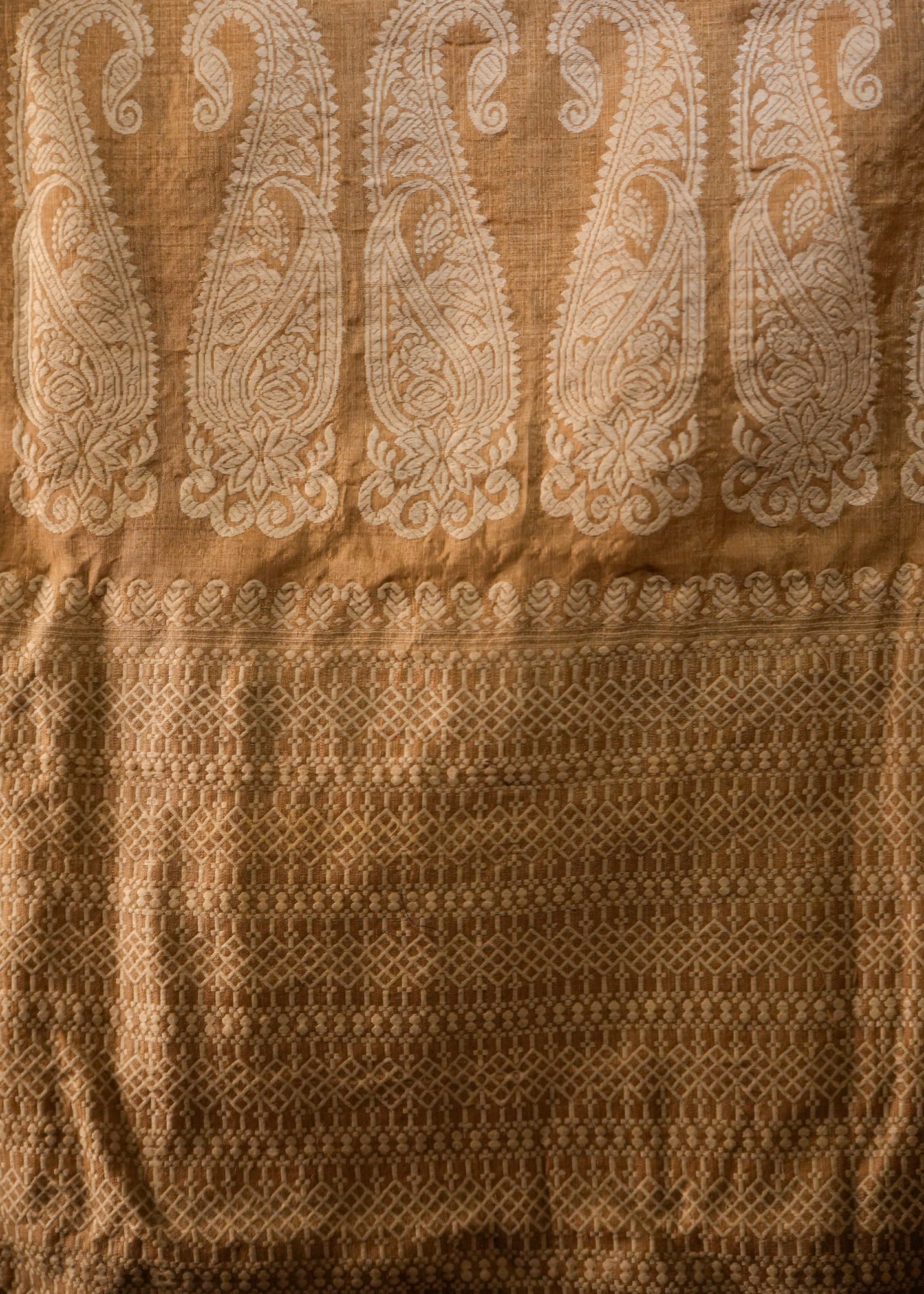 Paro | Golden Muga Silk Saree