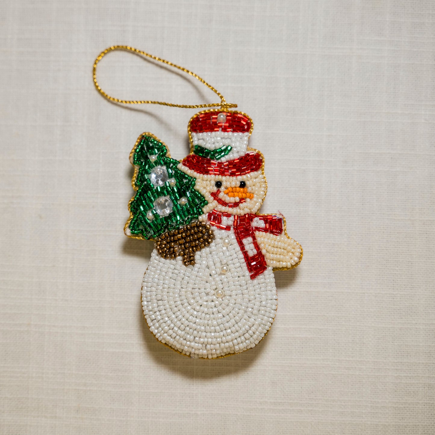 Snowman with Christmas Tree