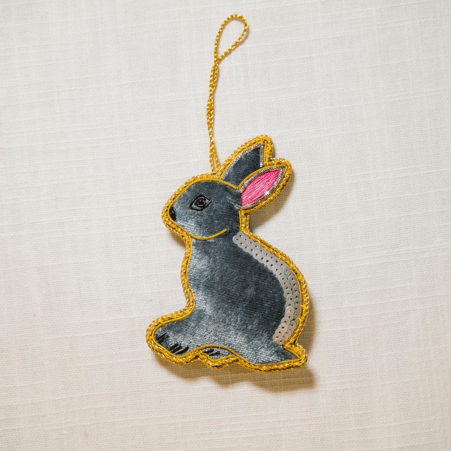 Étole en soie Eri moutarde tissée à la main | Rayé