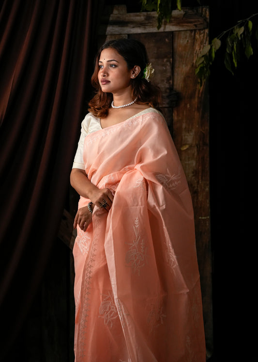 Kamli | Chikankari Pure Cotton Saree