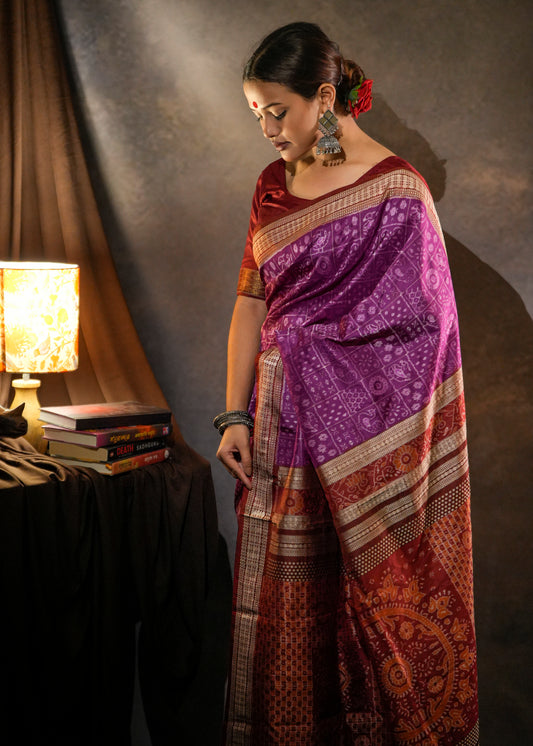 Mohini | Ikat Bandha Pat Silk Saree