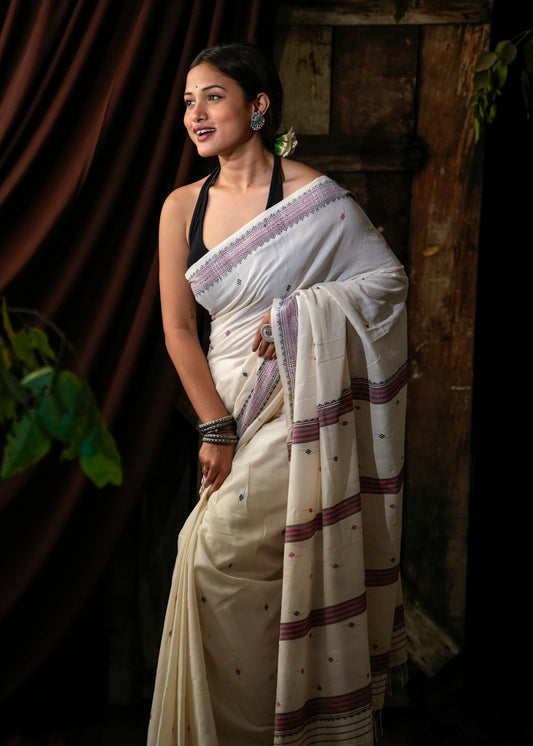 Sridevi | Bodo Weave Pure Cotton Saree