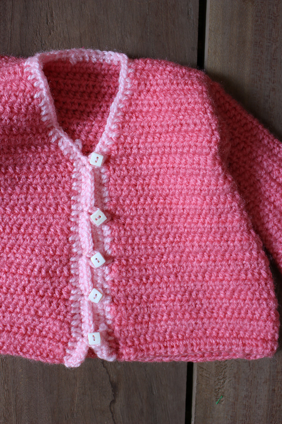 Hand Knitted Baby Woollen Pink Sweater