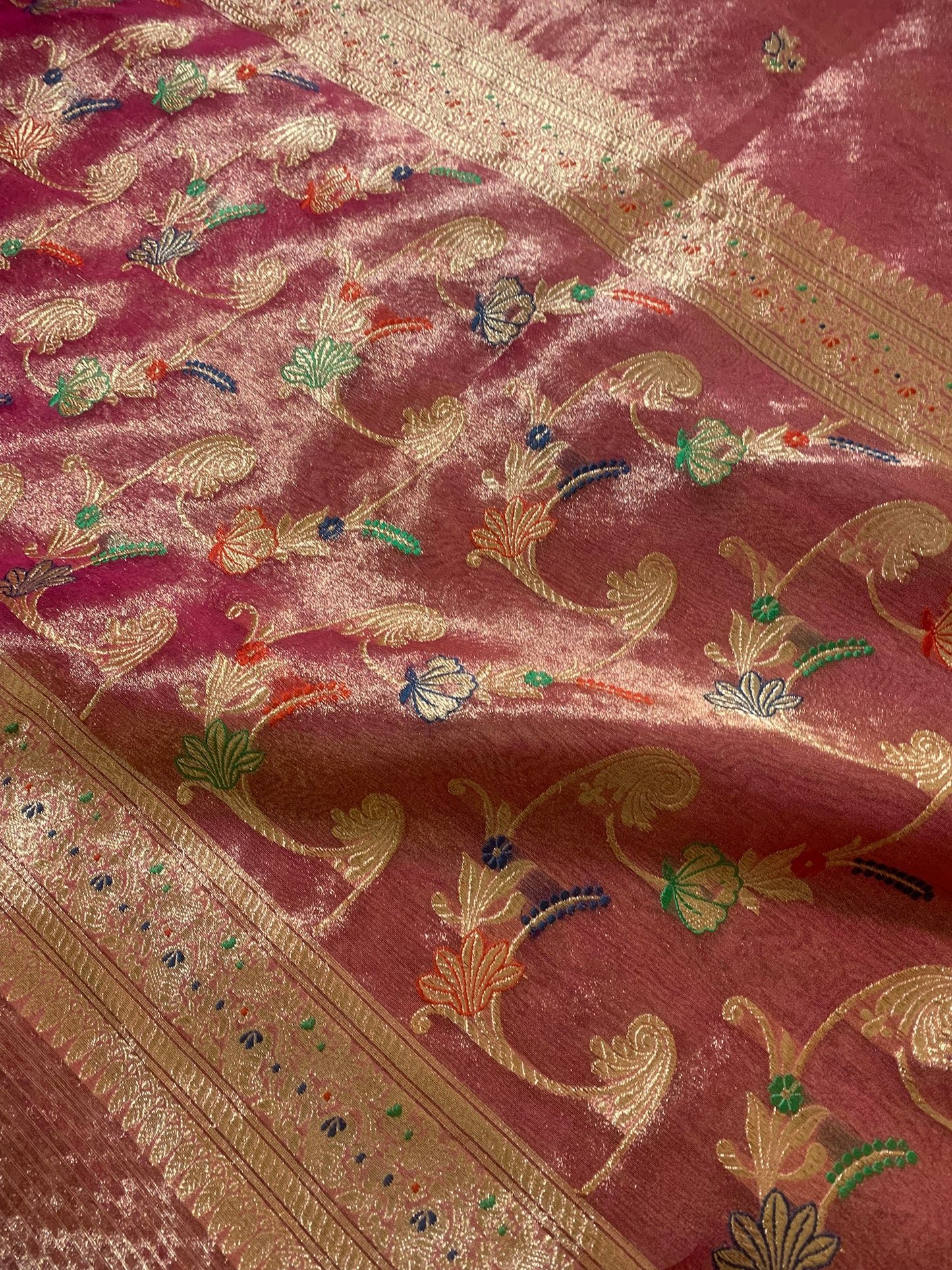 C Assam Handloom Silk Saree (Fabriqué sur commande)