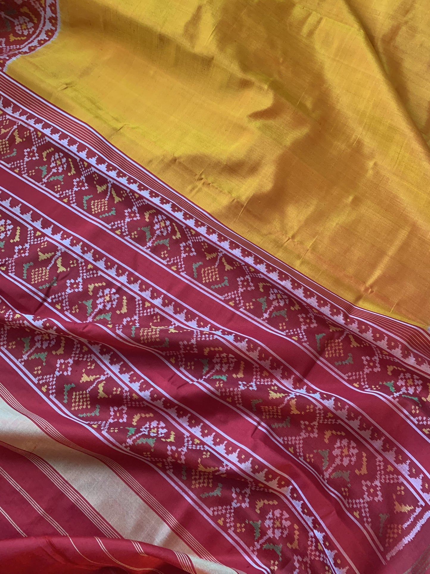 Made to order - Gujarat Patola Silk Handloom Saree Orange