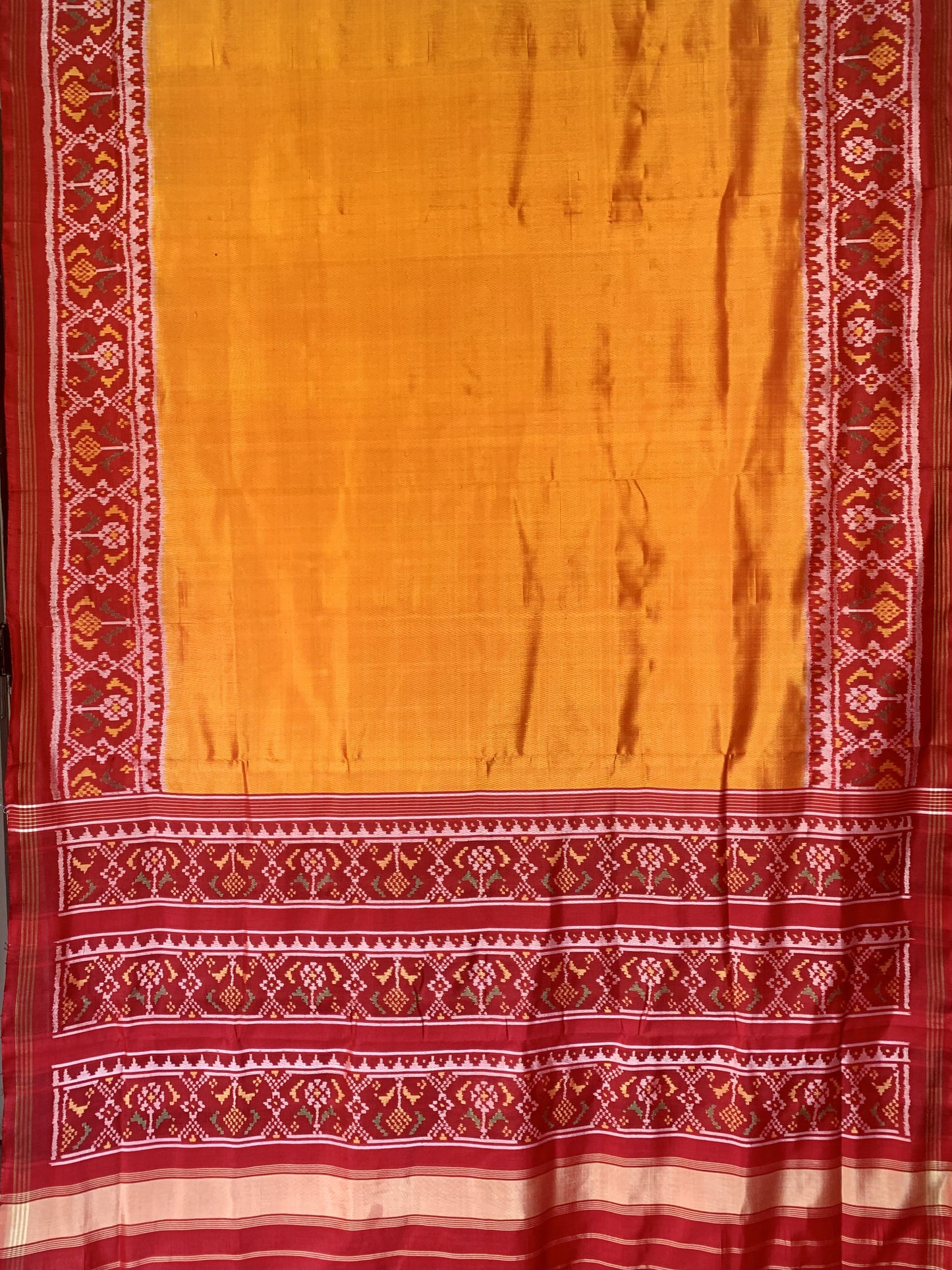 Made to order - Gujarat Patola Silk Handloom Saree Orange