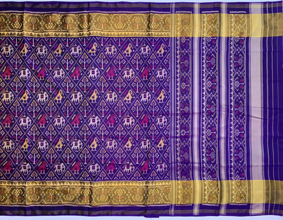 Made to order- Gujarat Patola Silk Handloom Saree Purple