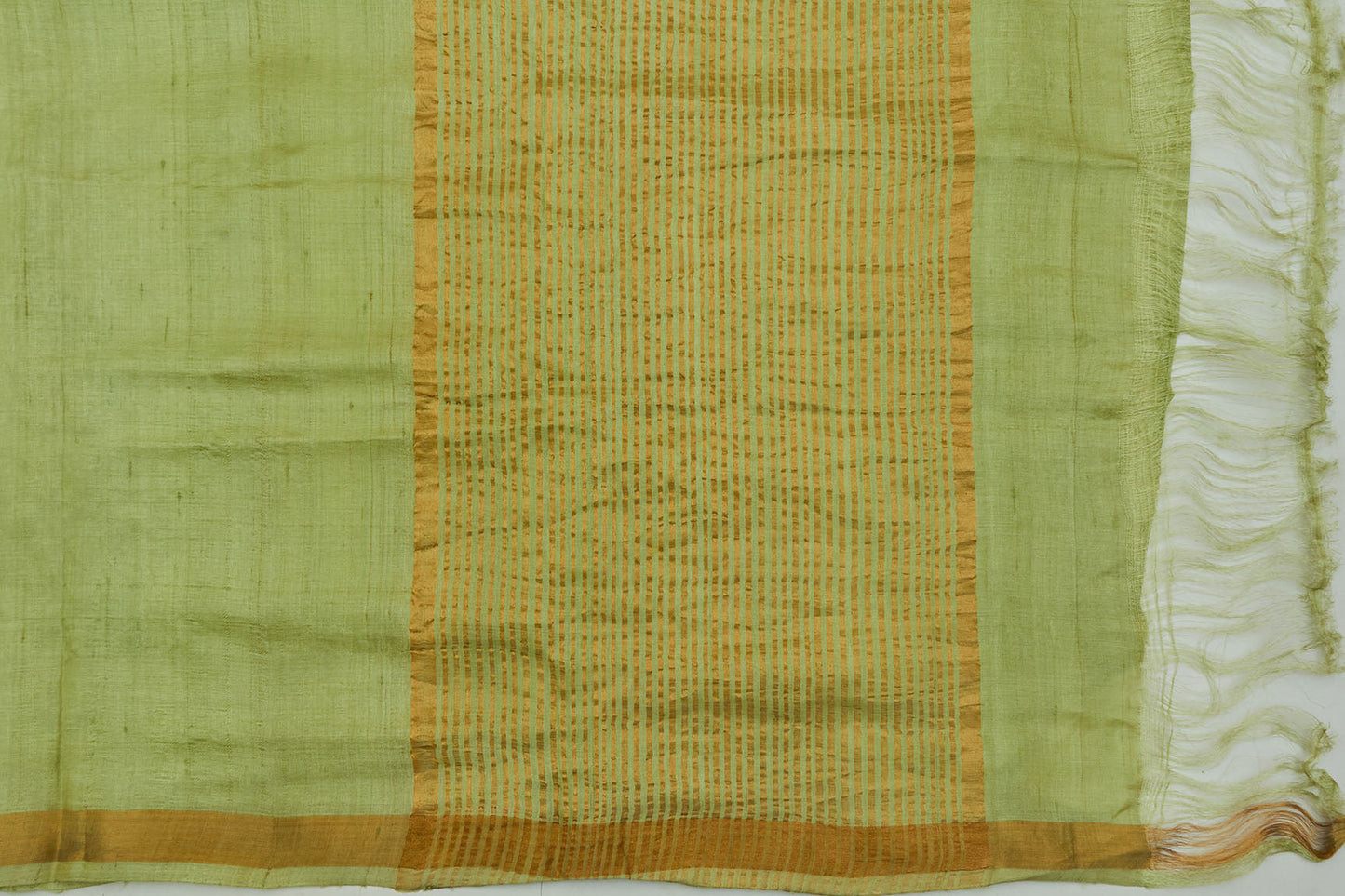 Light Green Tussar Silk Saree