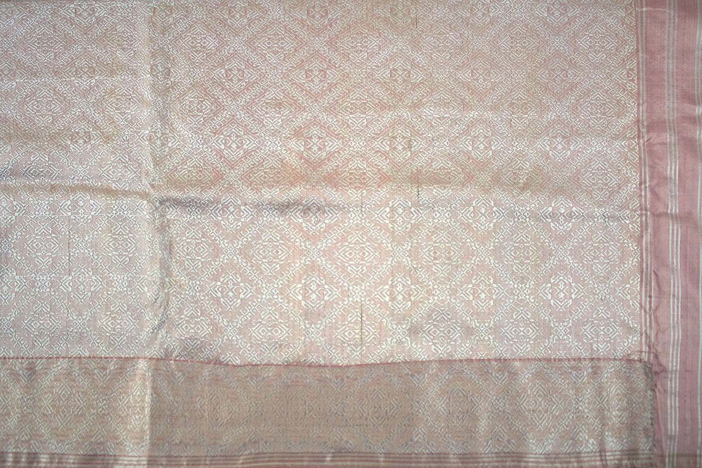 Powder Pink Natural Dyed Handloom Silk Saree