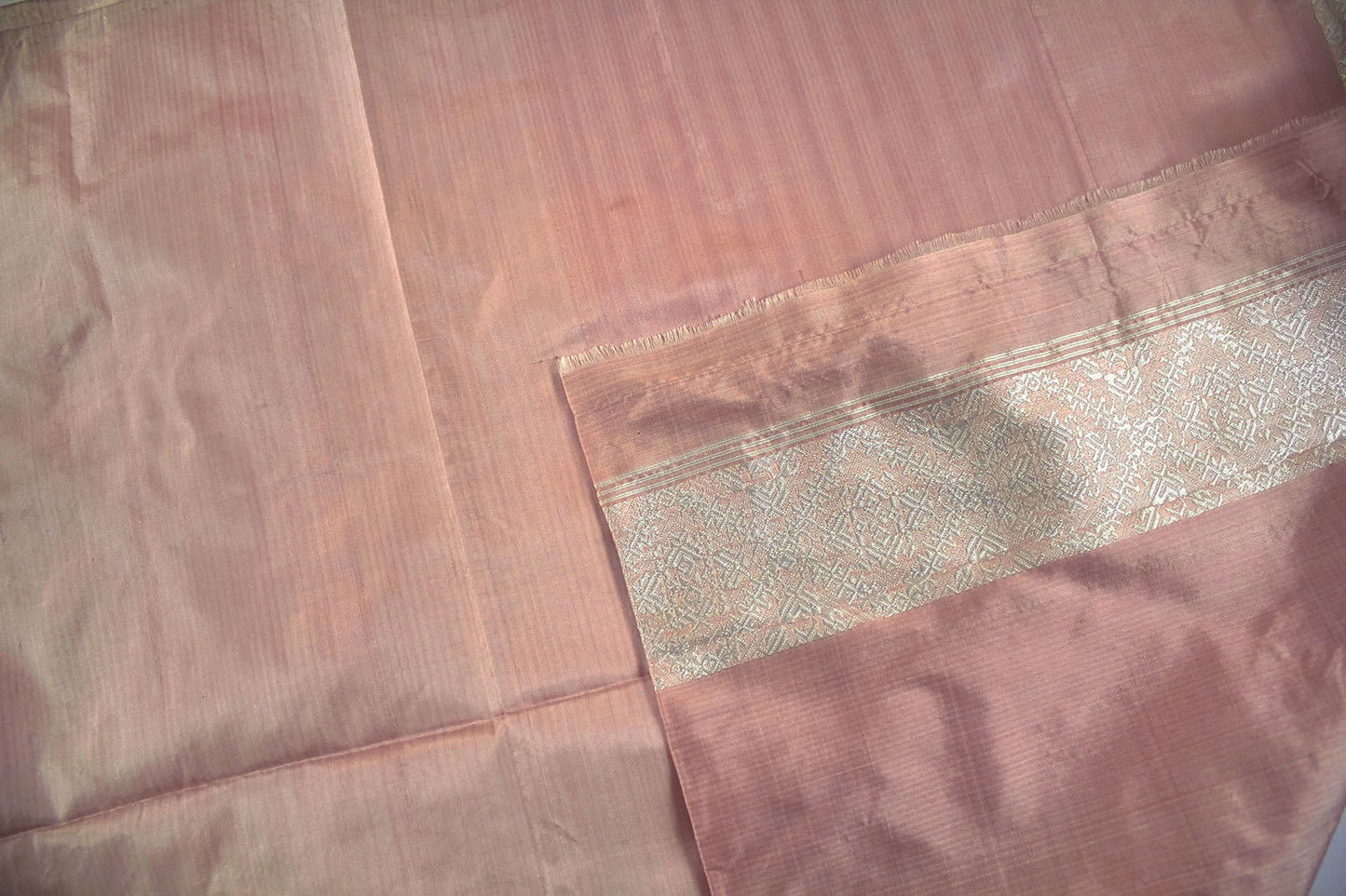 Powder Pink Natural Dyed Handloom Silk Saree