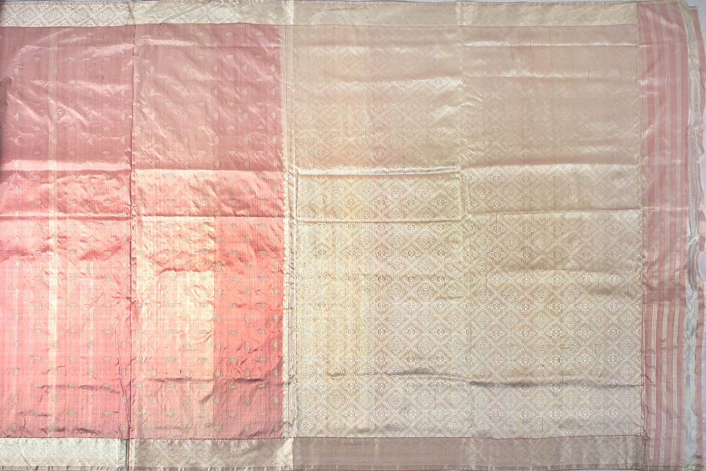 Powder Pink Natural Dyed Handloom Silk Saree