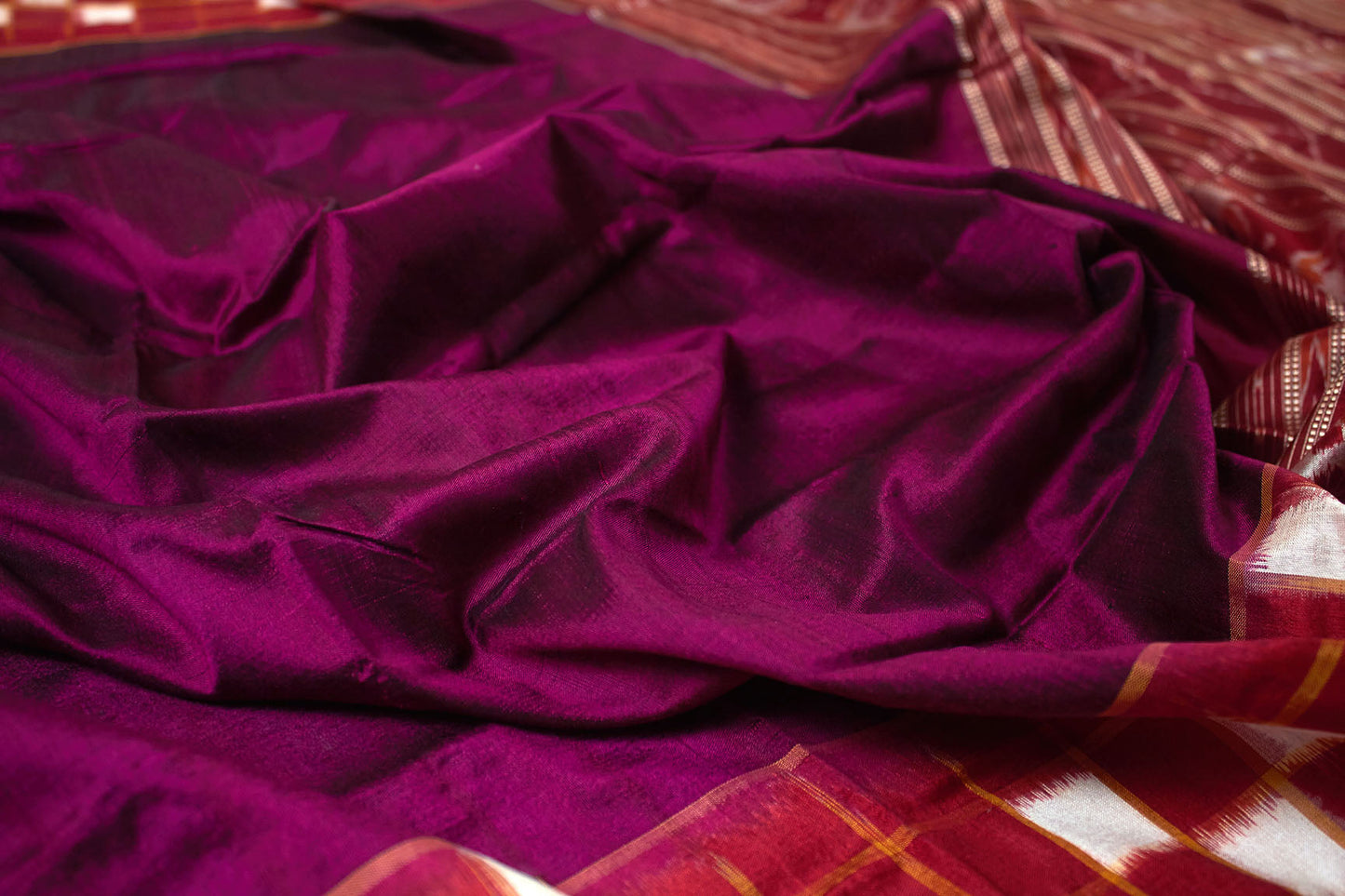 Saptapar Sambalpuri Double Ikat Silk Sari