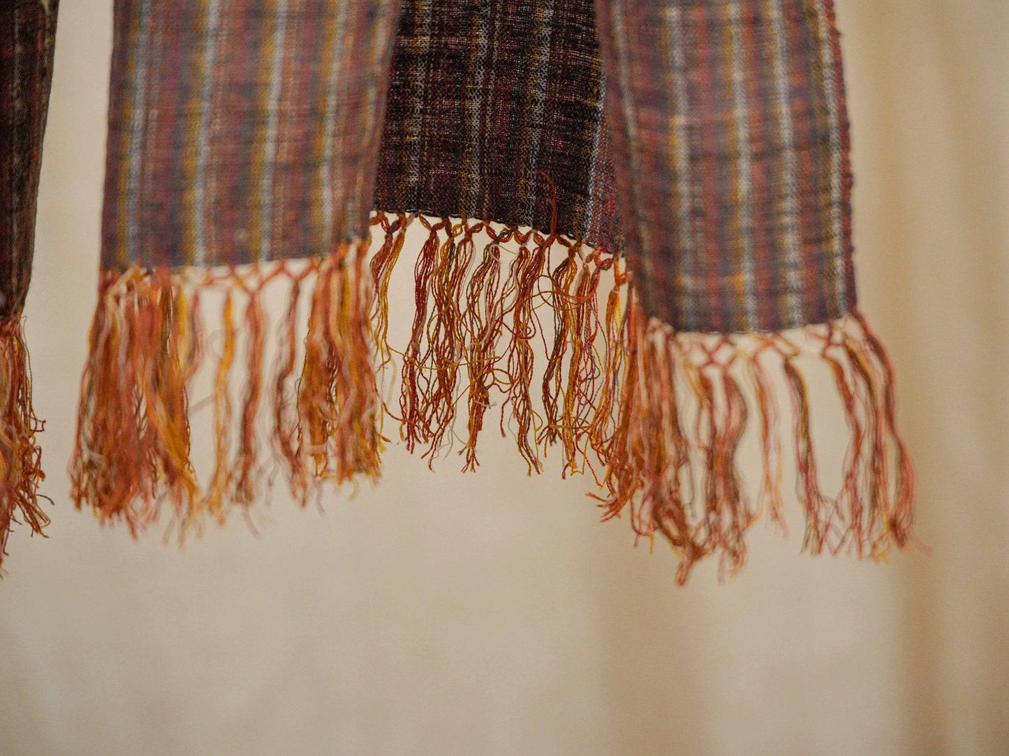 Handwoven Multi-Striped Eri Silk Stole