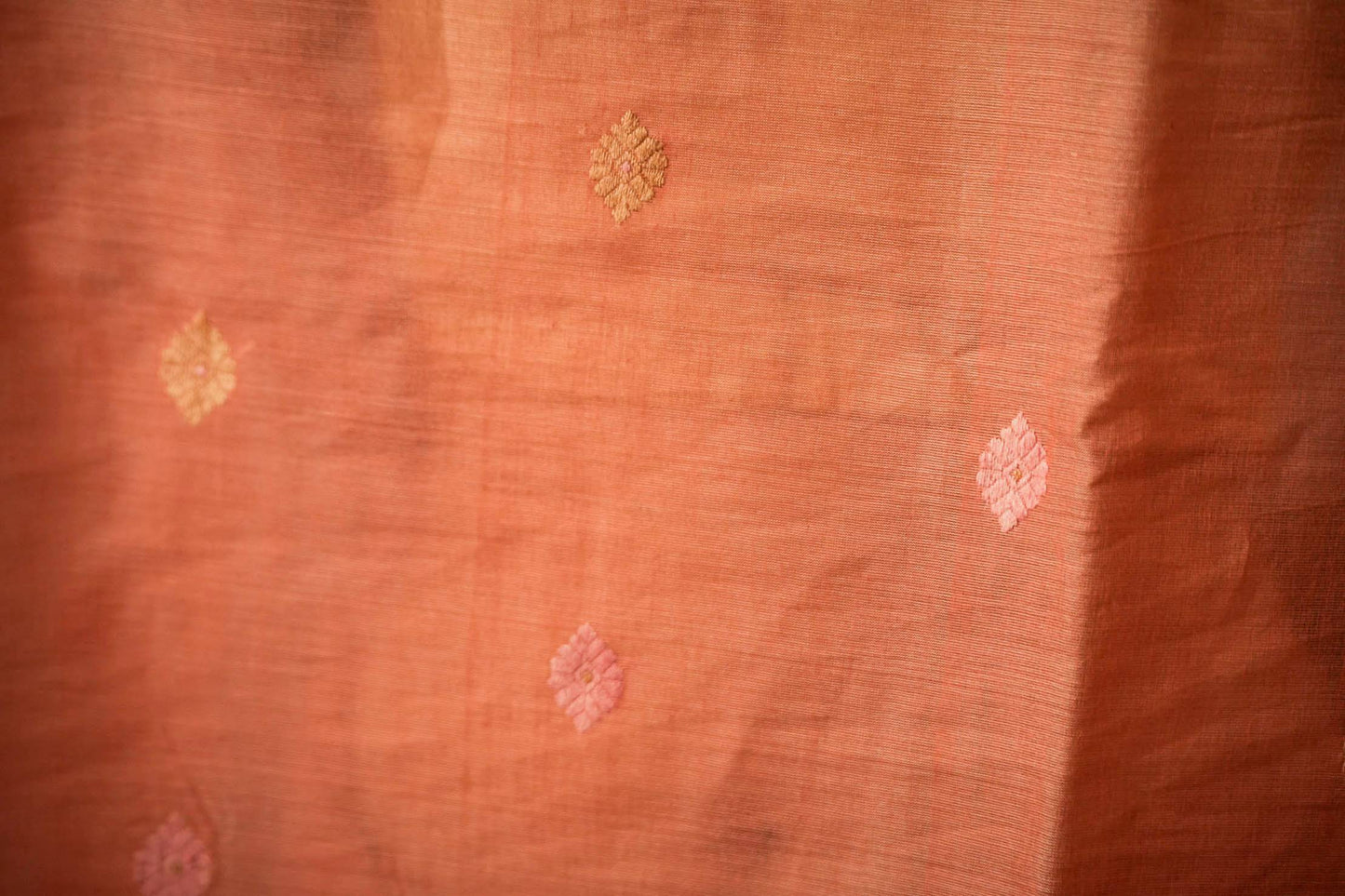 Rust | Assam Nuni Silk-Cotton Handwoven Sarees (Made to order)