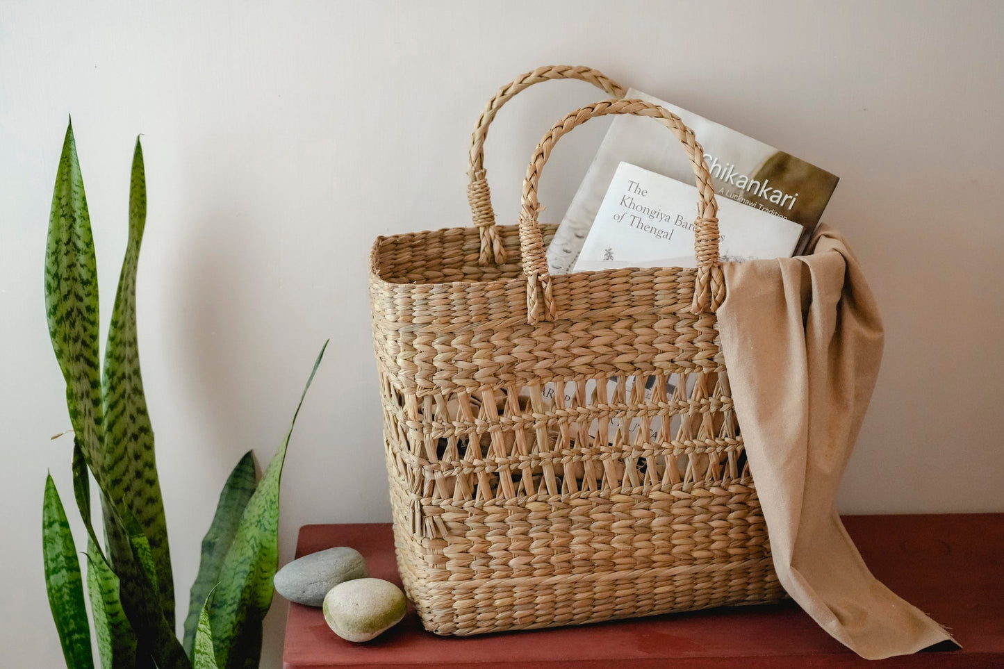 P Panier à provisions en herbe de Kauna