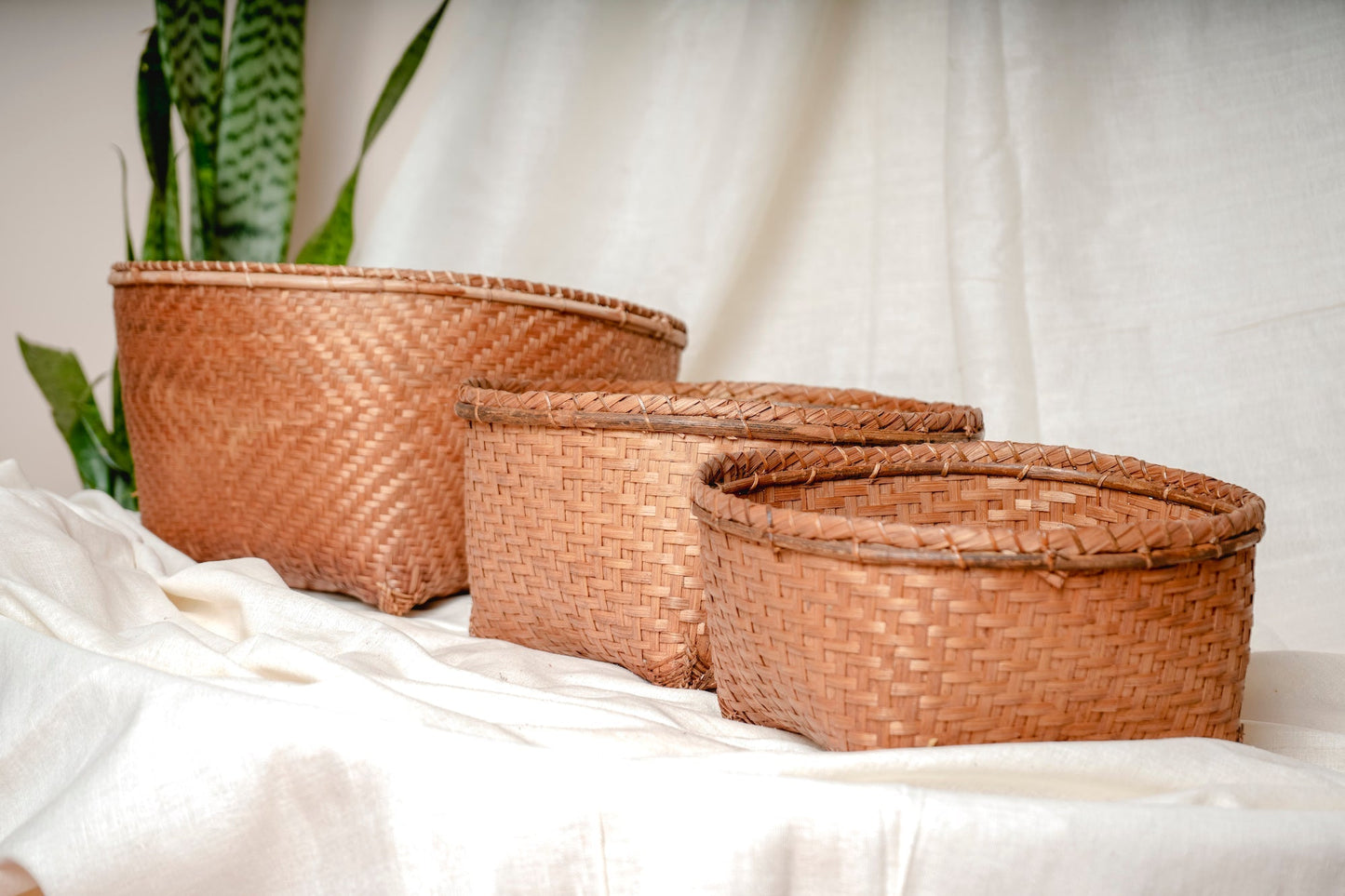 Handwoven Bamboo Storage Organizers