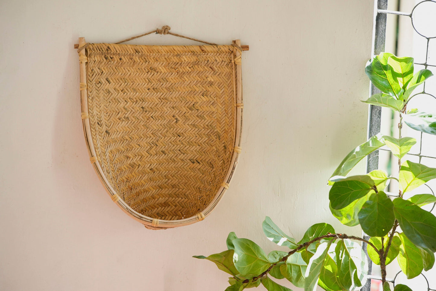 Handwoven Hanging Bamboo Planter