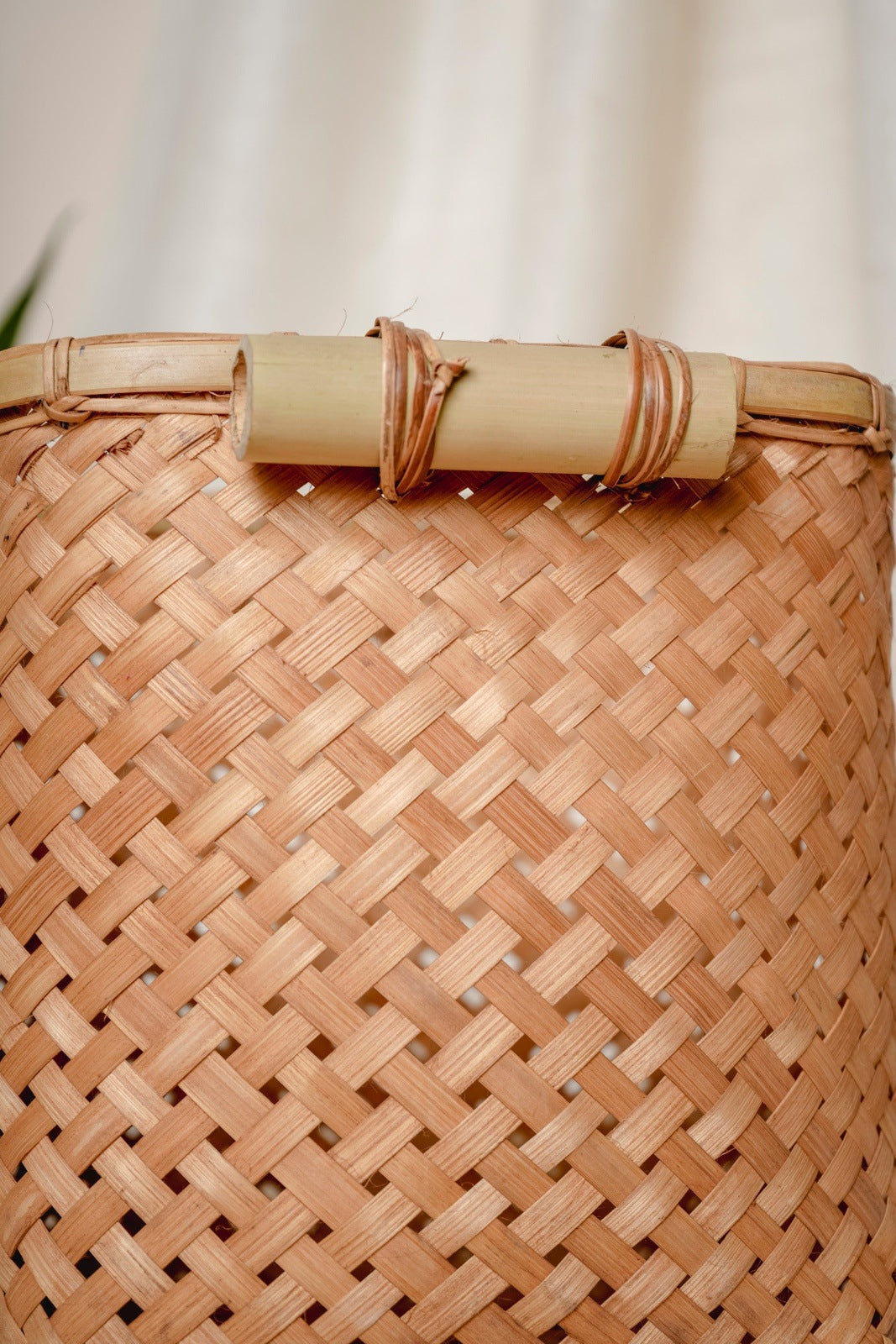 Multipurpose Bamboo Basket with Bamboo Handle