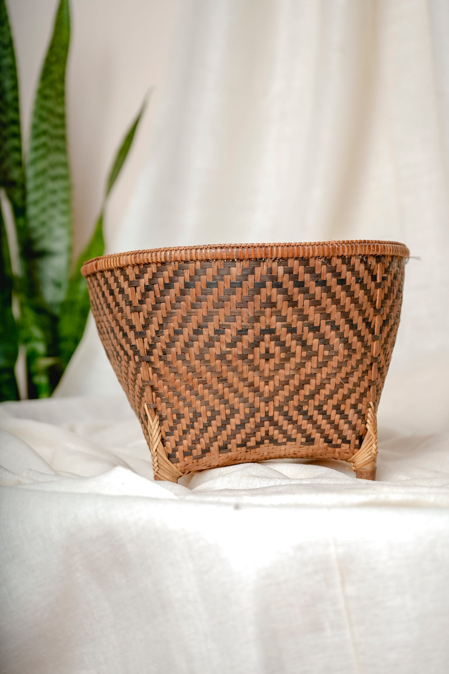 Natural Dyed Bamboo Heirloom Basket