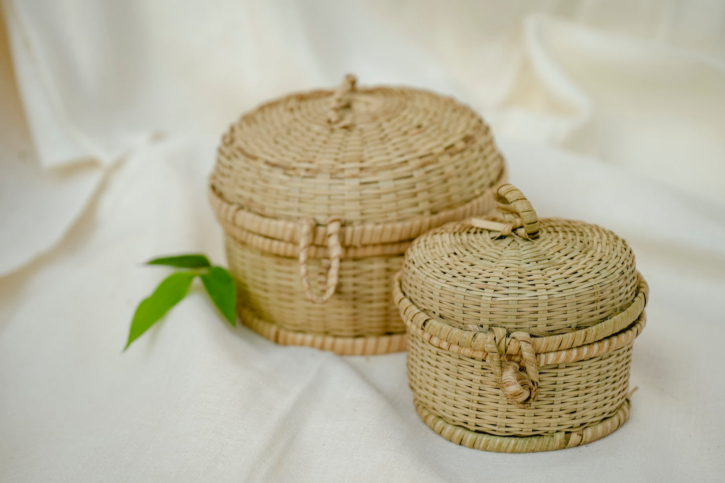 Multipurpose Wicker Basket with Lid | Medium